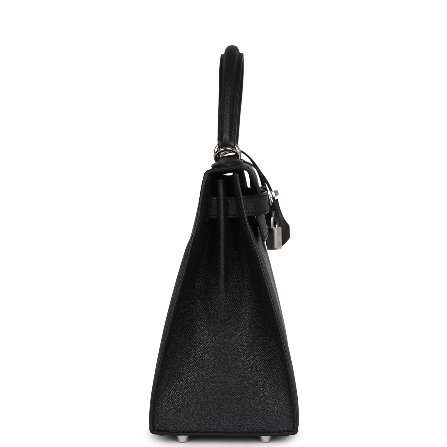 Replicate Hermes Kelly Sellier 28 Black Epsom Palladium Hardware(1:1 replica)