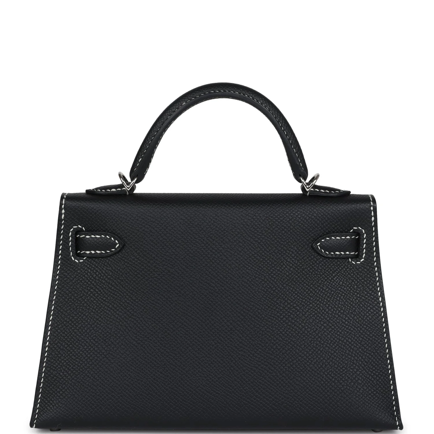 Replicate Hermes Special Order (HSS) Kelly Sellier 20 Black Verso Epsom Palladium Hardware(1:1 replica)