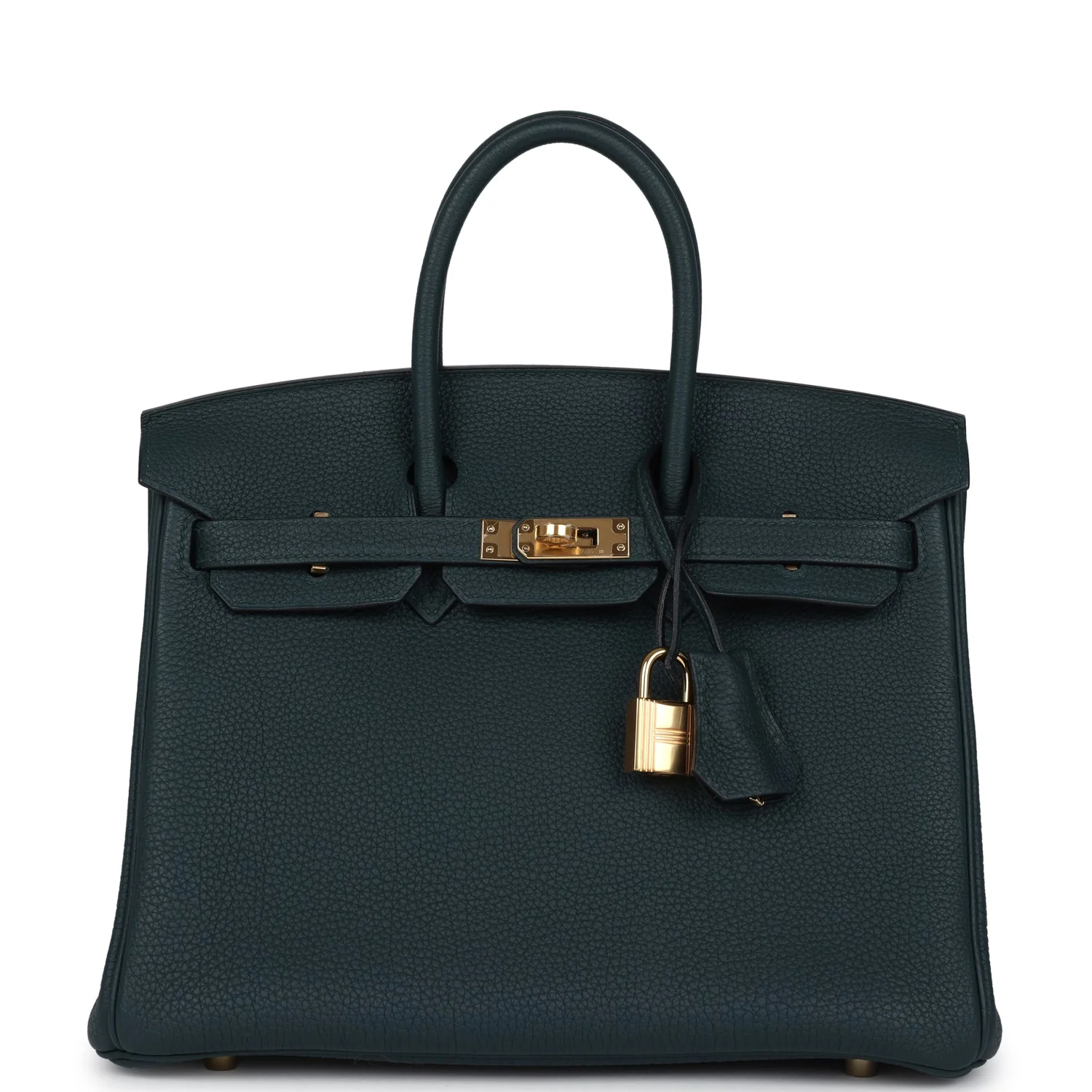 Replicate Hermes Birkin 25 Vert Cypress Gold Hardware(1:1 replica)