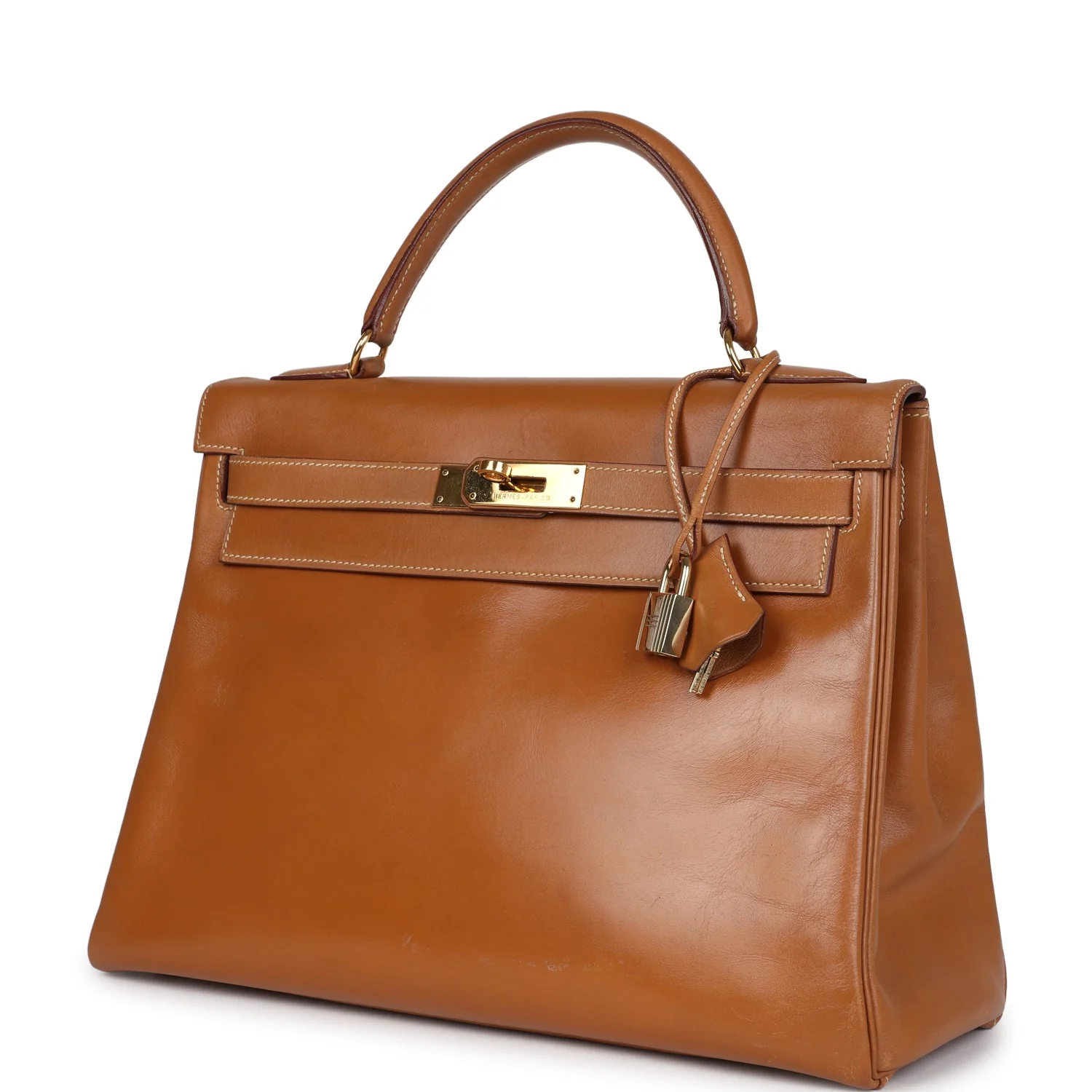 Replicate Vintage Hermes Kelly Retourne 32 Naturel Sable Chamonix Gold Hardware(1:1 replica)