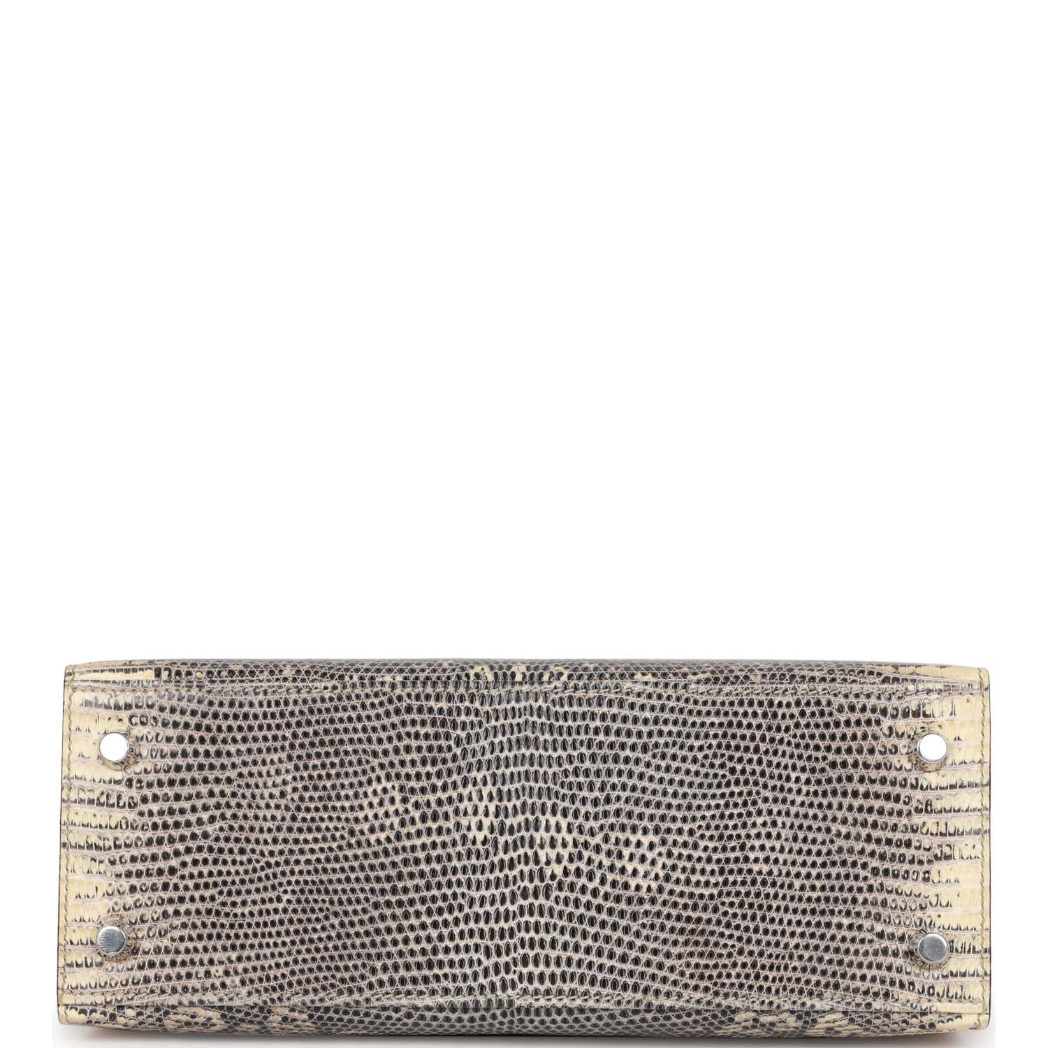 Replicate Hermes Kelly Sellier 25 Ombre Varanus Salvator Lizard Palladium Hardware(1:1 replica)