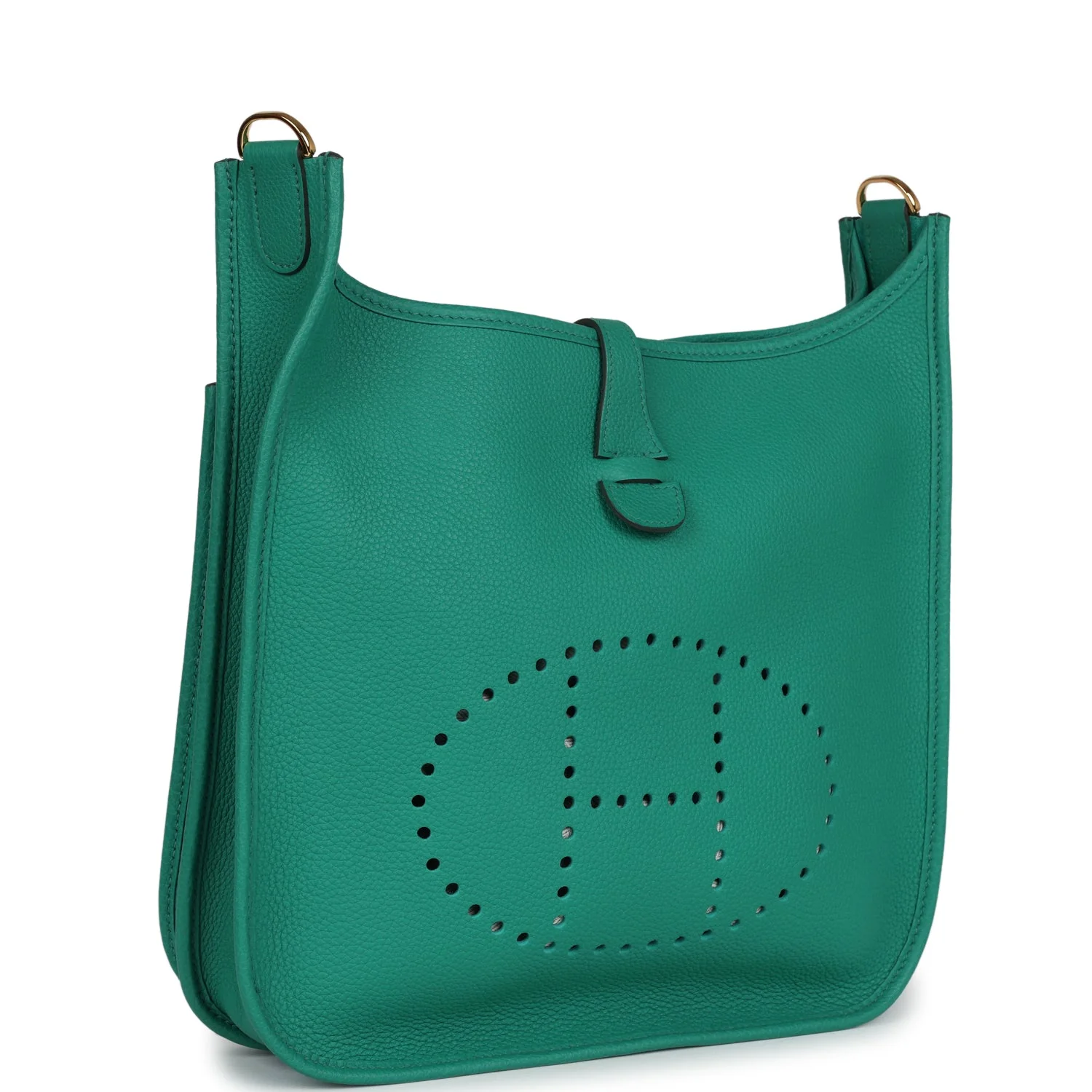 Replicate Hermes Evelyne III PM Vert Jade Clemence Gold Hardware(1:1 replica)