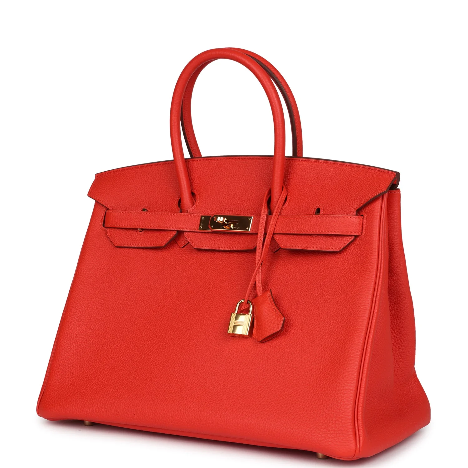 Replicate Hermes Birkin 35 Capucine Togo Gold Hardware(1:1 replica)