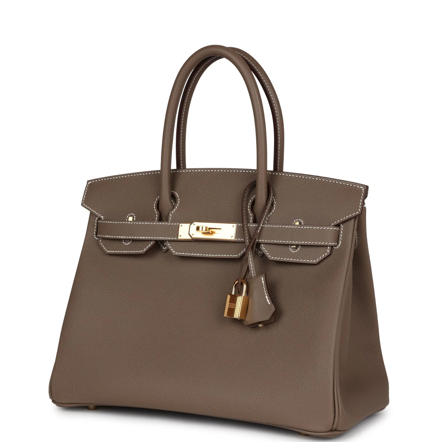 Replicate Hermes Birkin 30 Etoupe Epsom Gold Hardware(1:1 replica)