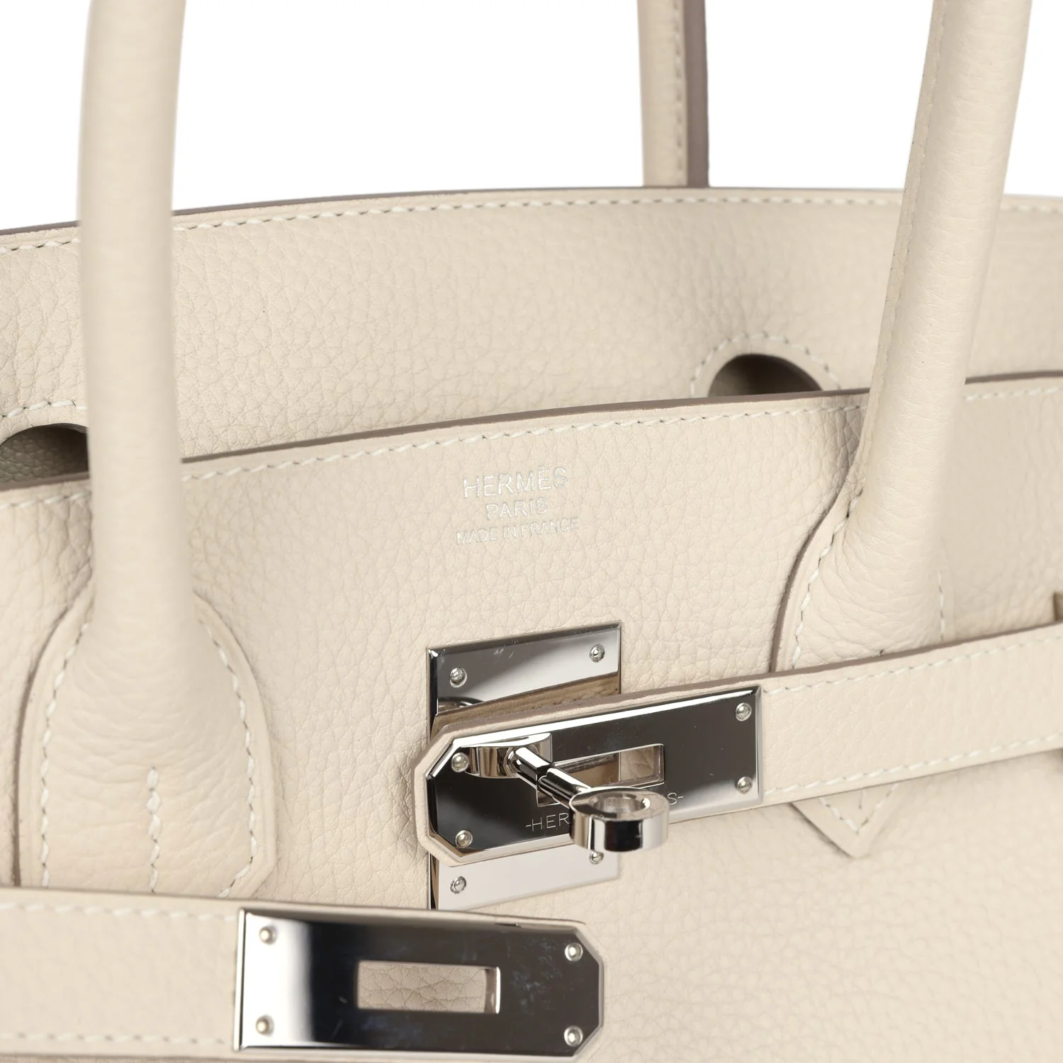 Replicate Hermes Birkin 30 Craie Togo Palladium Hardware(1:1 replica)