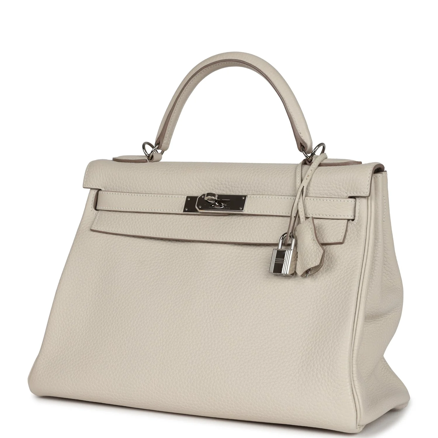 Replicate Hermes Kelly Retourne 32 Craie Togo Palladium Hardware(1:1 replica)