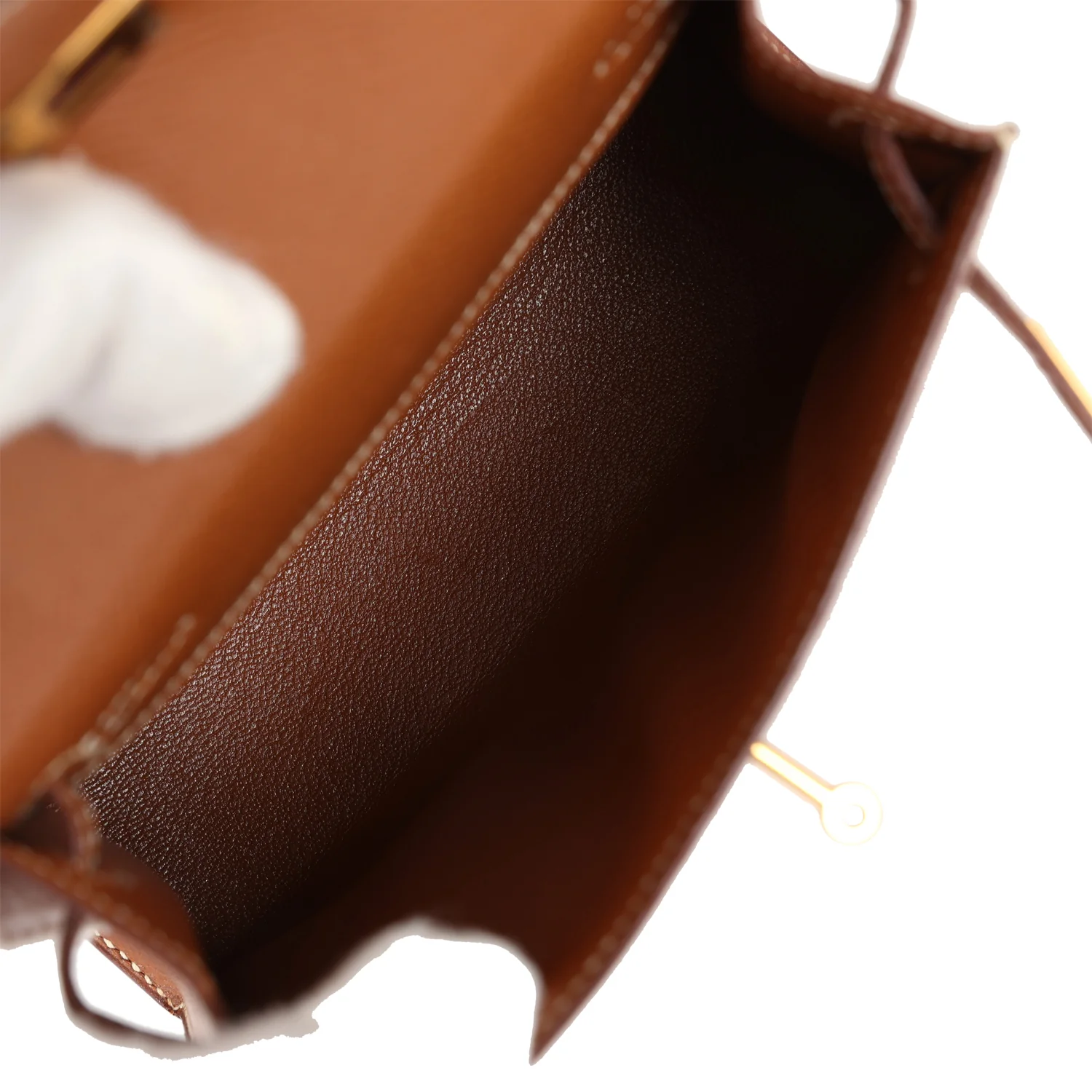 Replicate Vintage Hermes Micro Kelly Sellier 15 Gold Courchevel Gold Hardware(1:1 replica)