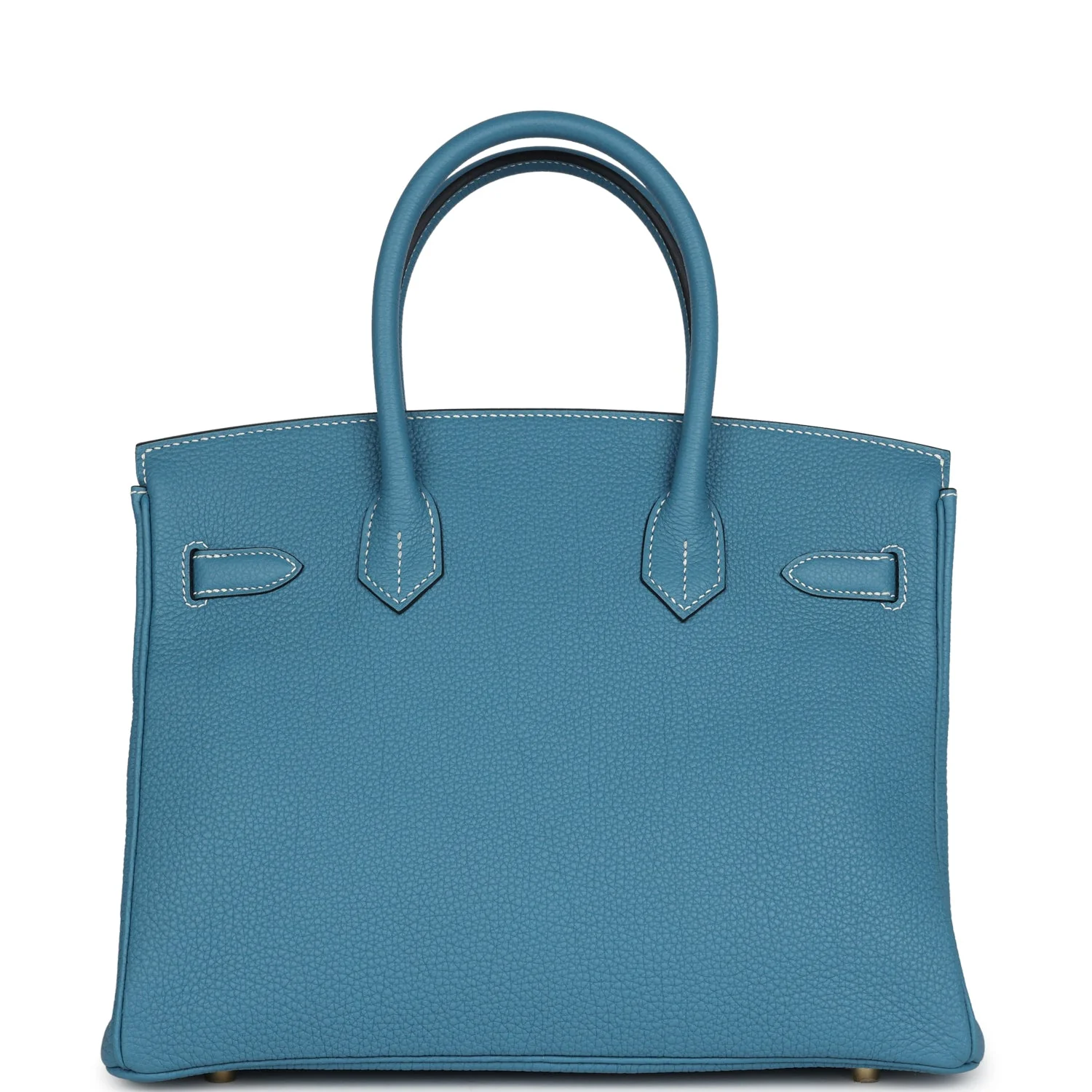 Replicate Hermes Birkin 30 Blue Jean Togo Gold Hardware(1:1 replica)