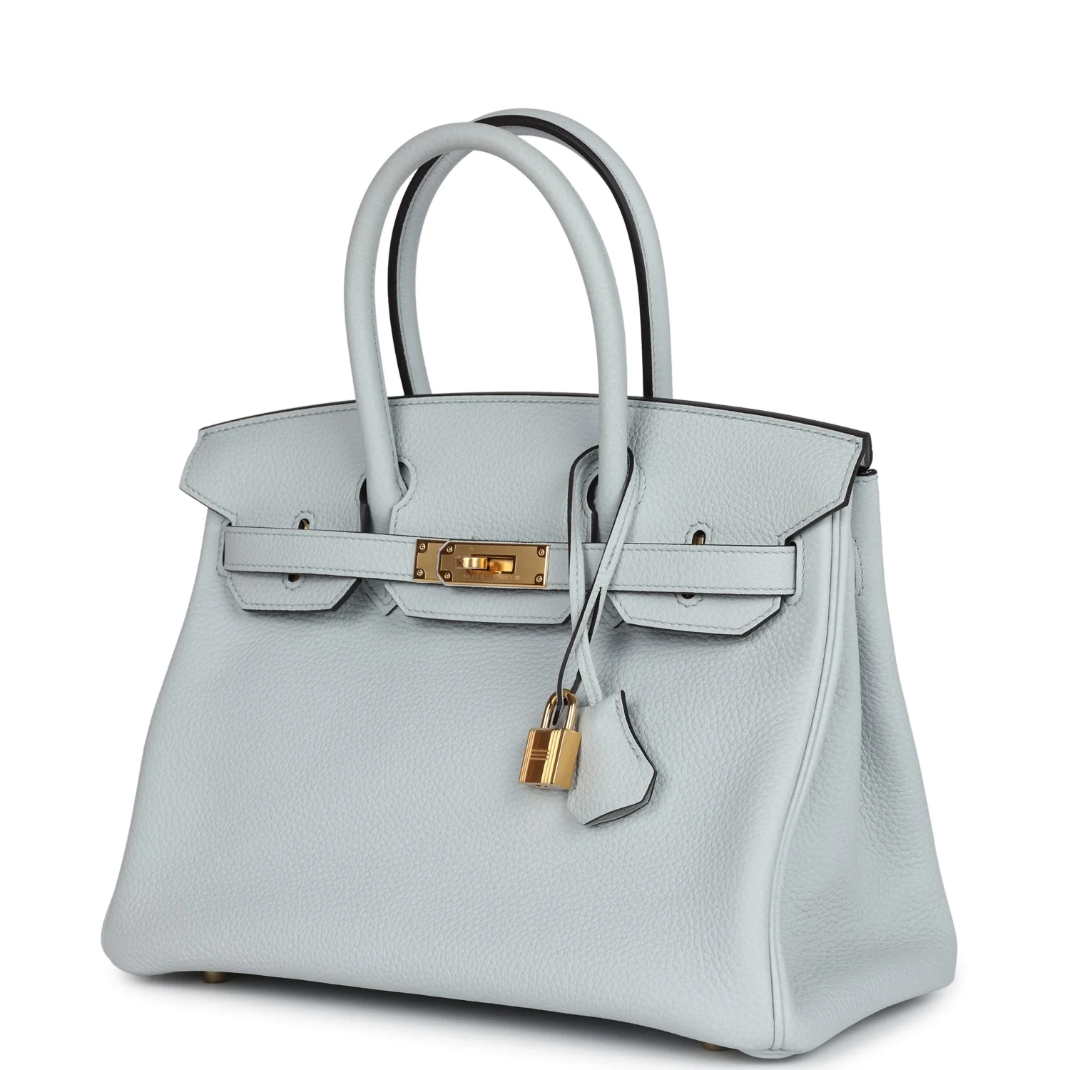 Replicate Hermes Birkin 30 Bleu Pale Togo Gold Hardware(1:1 replica)