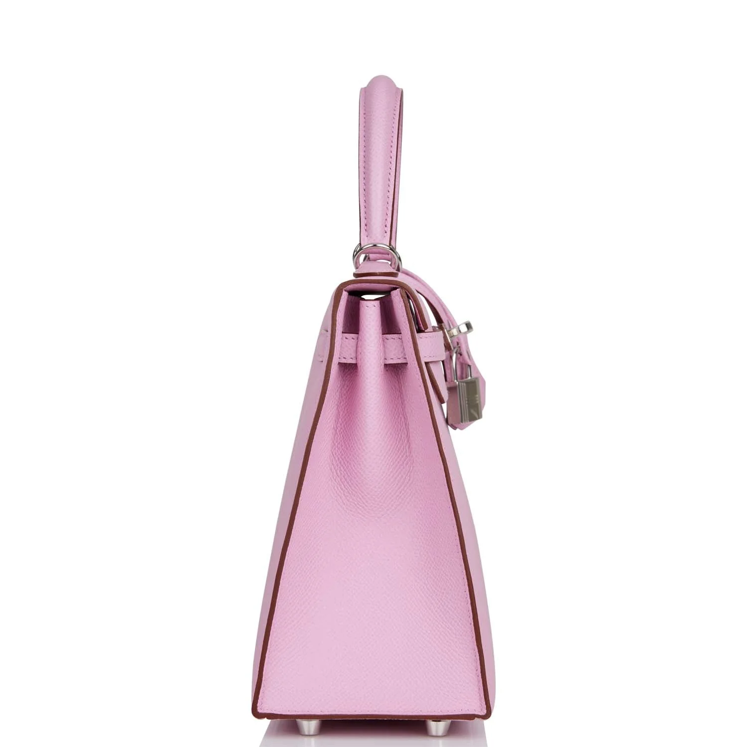 Replicate Hermes Kelly Sellier 25 Mauve Sylvestre Epsom Palladium Hardware(1:1 replica)