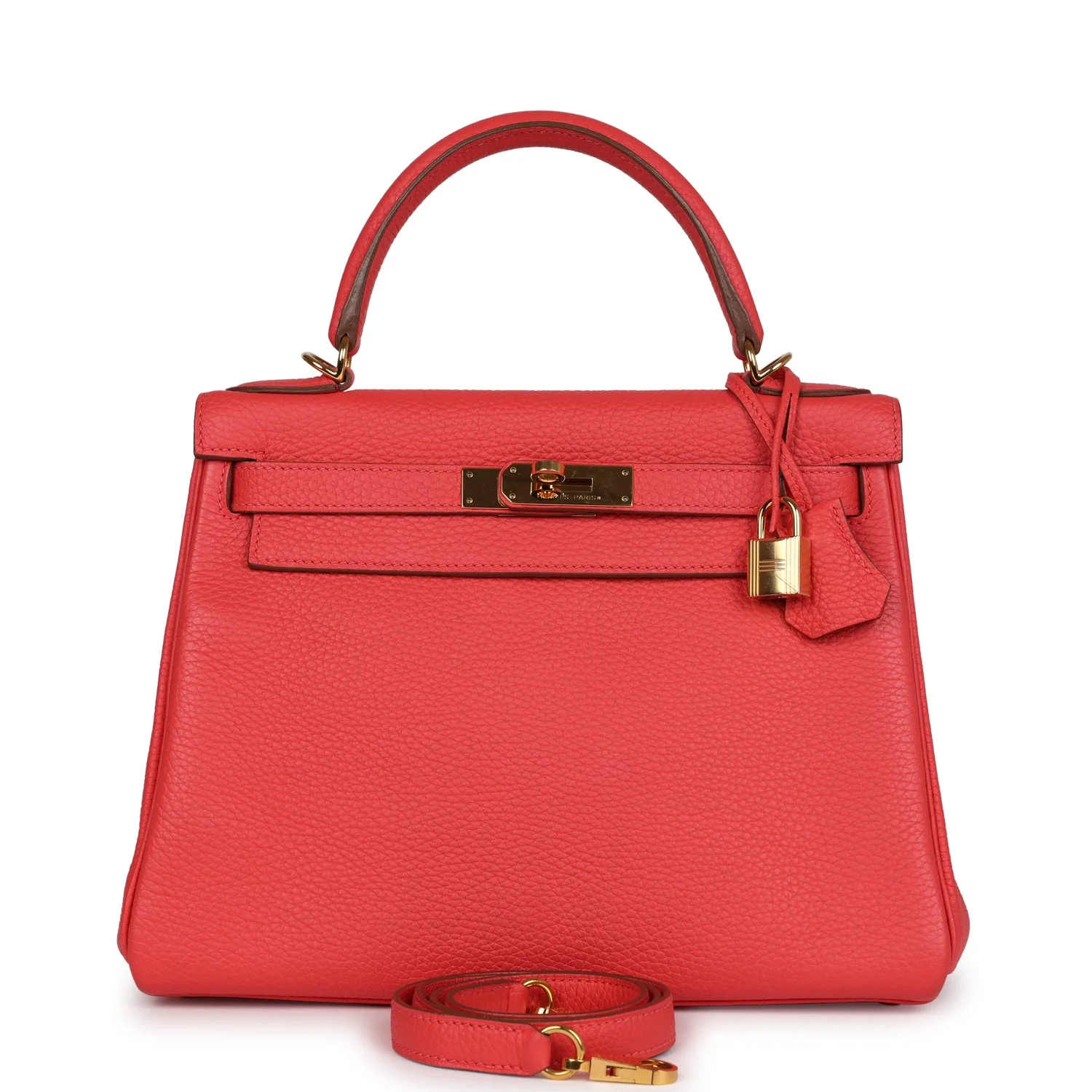 Replicate Hermes Kelly Retourne 28 Rose Shocking Chevre Gold Hardware(1:1 replica)