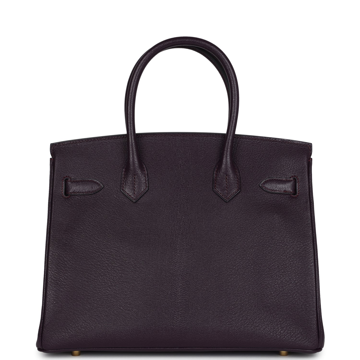 Replicate Hermes Special Order (HSS) Birkin 30 Raisin Verso Chevre Brushed Gold Hardware(1:1 replica)
