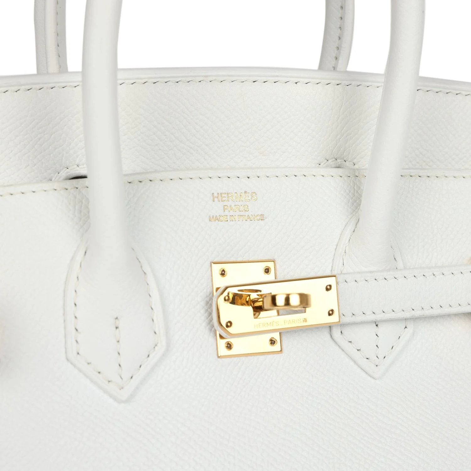 Replicate Hermes Birkin 25 White Epsom Gold Hardware(1:1 replica)