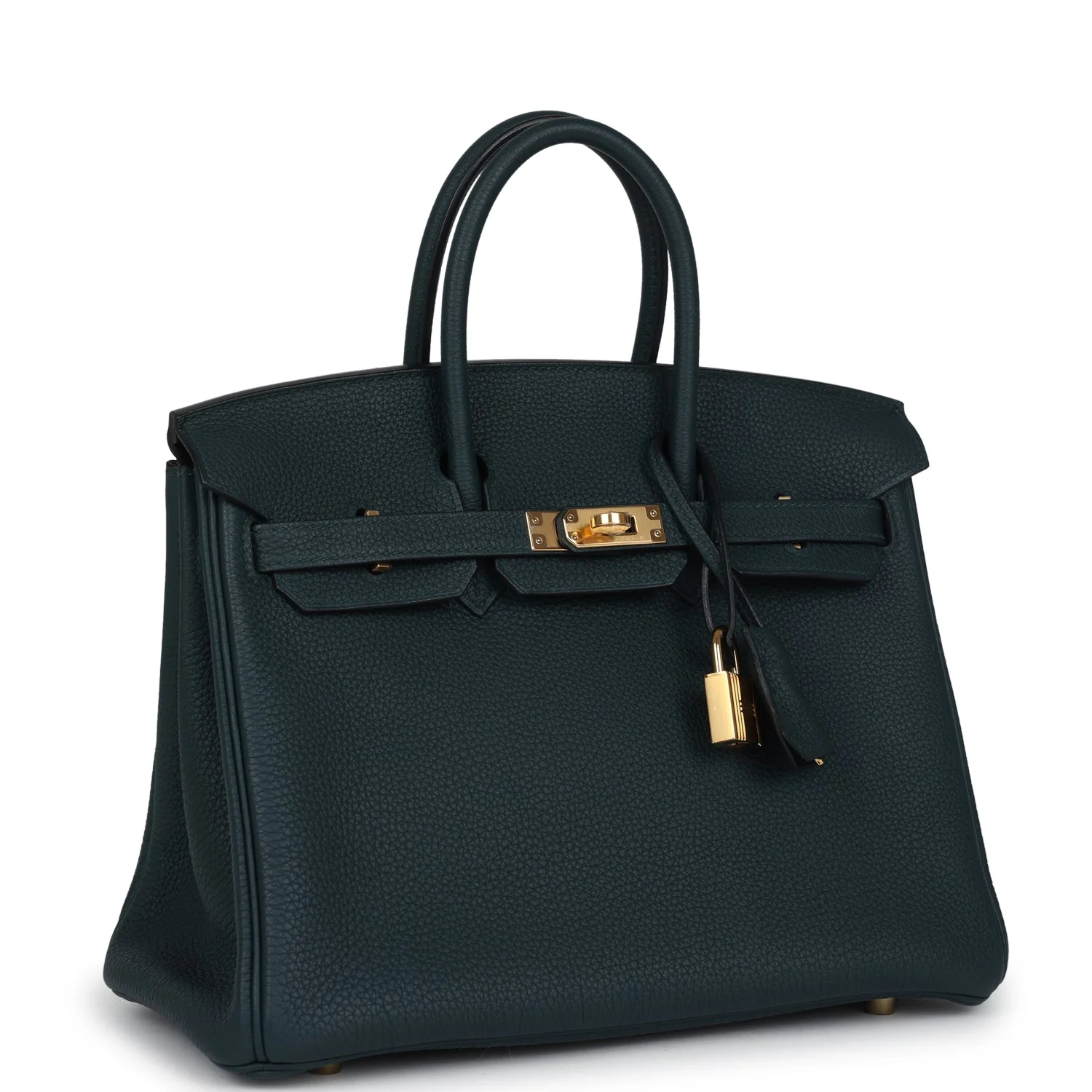 Replicate Hermes Birkin 25 Vert Cypress Gold Hardware(1:1 replica)