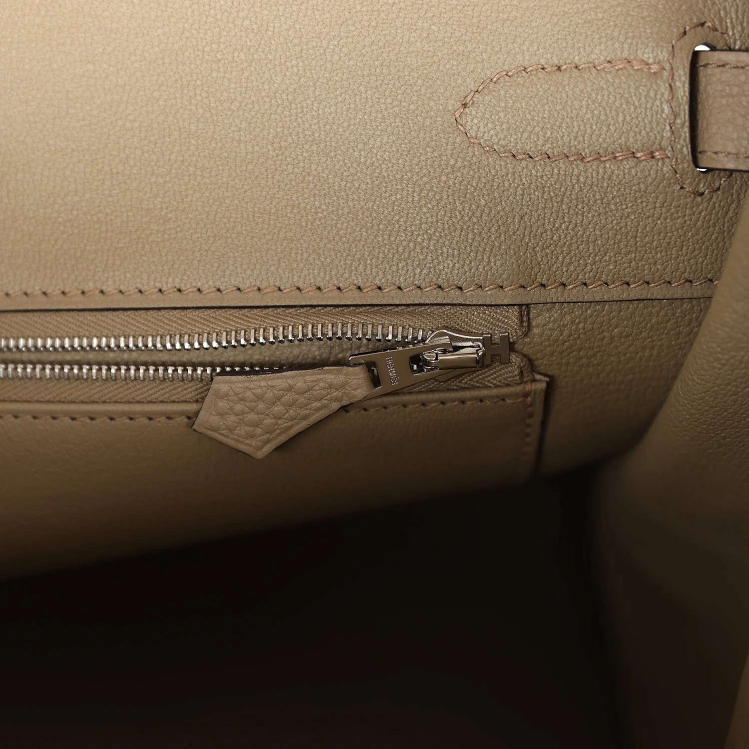 Replicate Hermes Birkin 35 Beige Marfa Togo Palladium Hardware(1:1 replica)