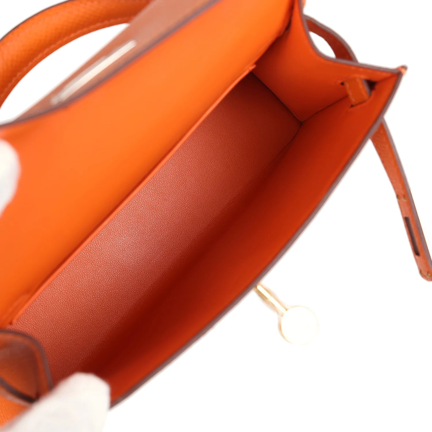 Replicate Hermes Kelly Sellier 20 Orange Epsom Electrum Hardware(1:1 replica)