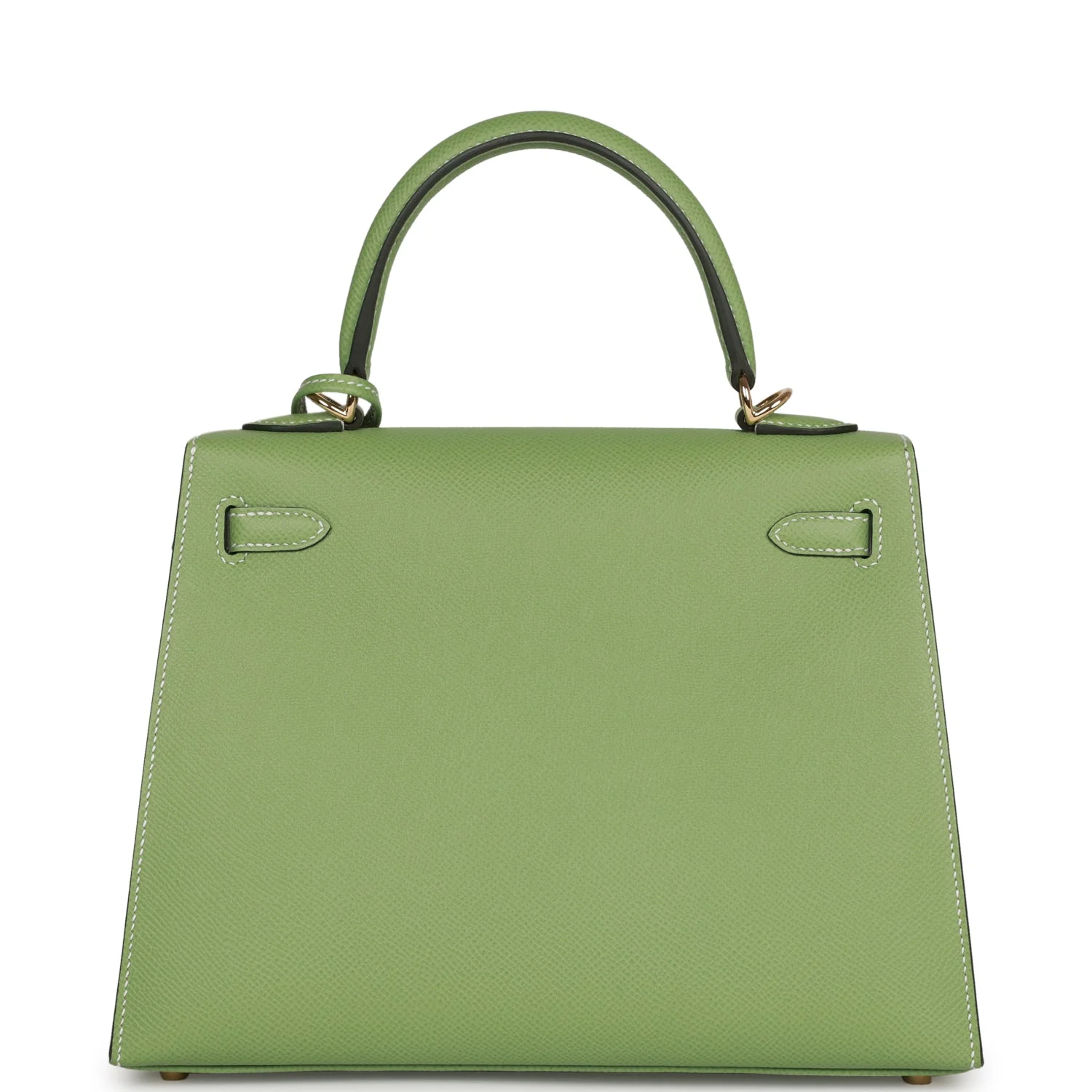 Replicate Hermes Special Order (HSS) Kelly Sellier 25 Vert Criquet Epsom Permabrass Hardware(1:1 replica)