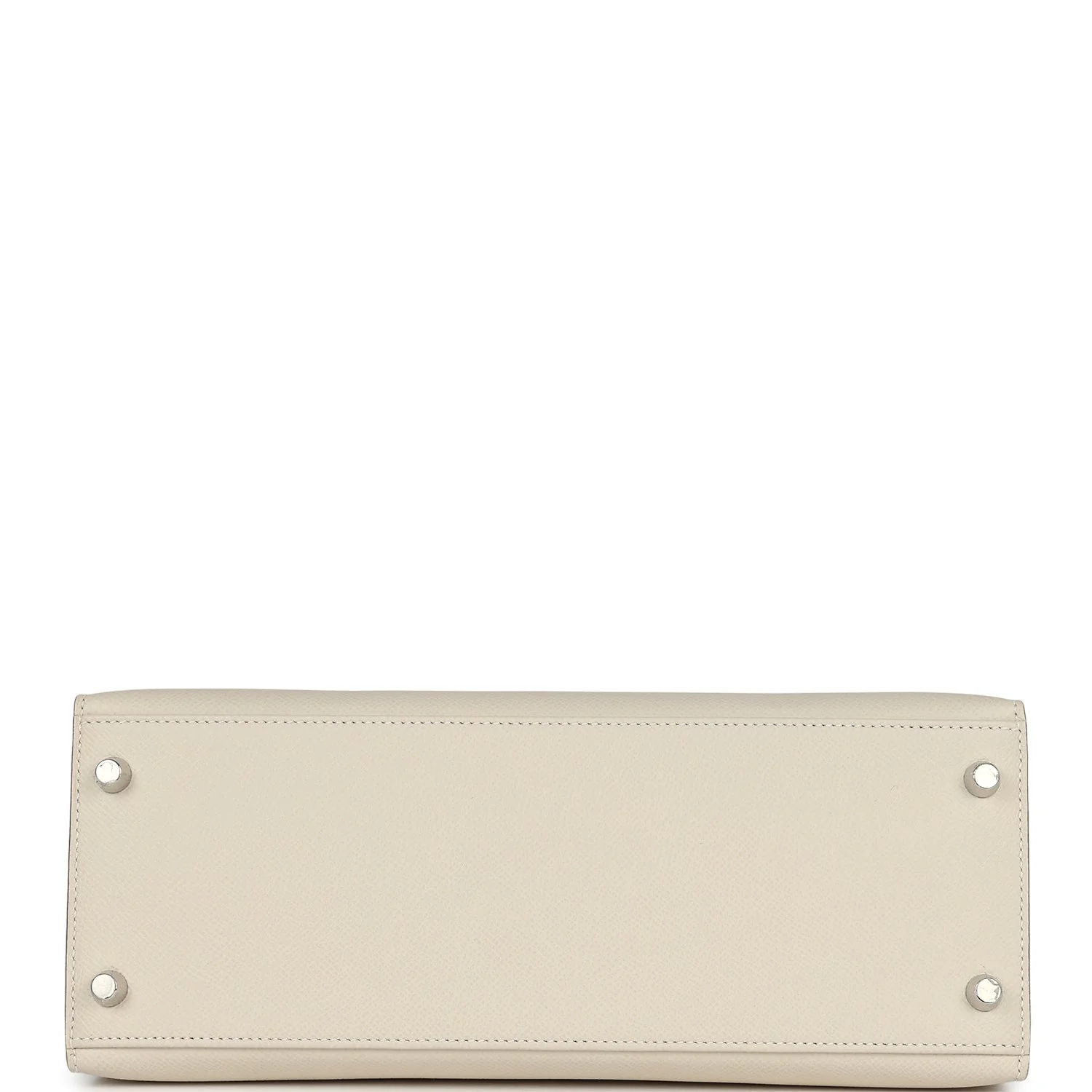Replicate Hermes Kelly Sellier 28 Craie Epsom Palladium Hardware(1:1 replica)