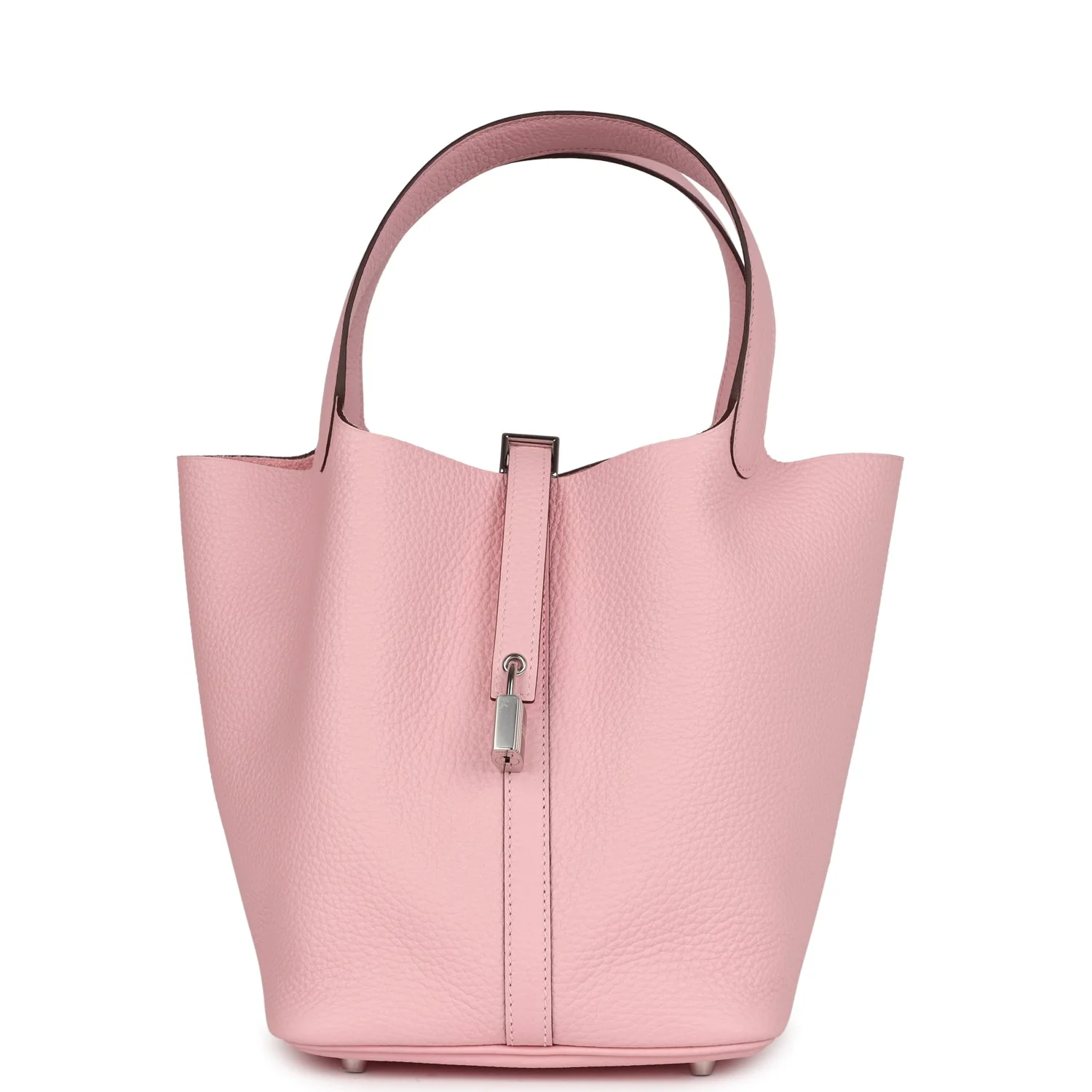 Replicate Hermes Picotin Lock 22 Rose Azalee Clemence Palladium Hardware(1:1 replica)