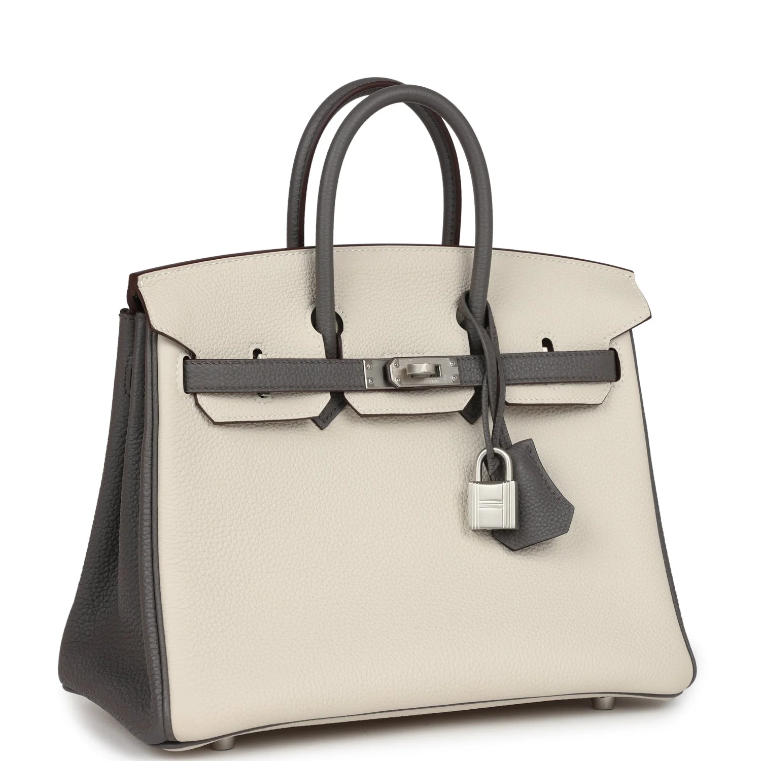 Replicate Hermes Special Order (HSS) Birkin 25 Beton and Etain Togo Brushed Palladium Hardware(1:1 replica)