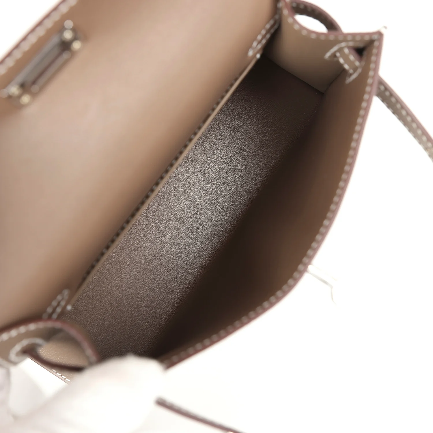 Replicate Hermes Kelly Sellier 20 Etoupe Epsom Palladium Hardware(1:1 replica)