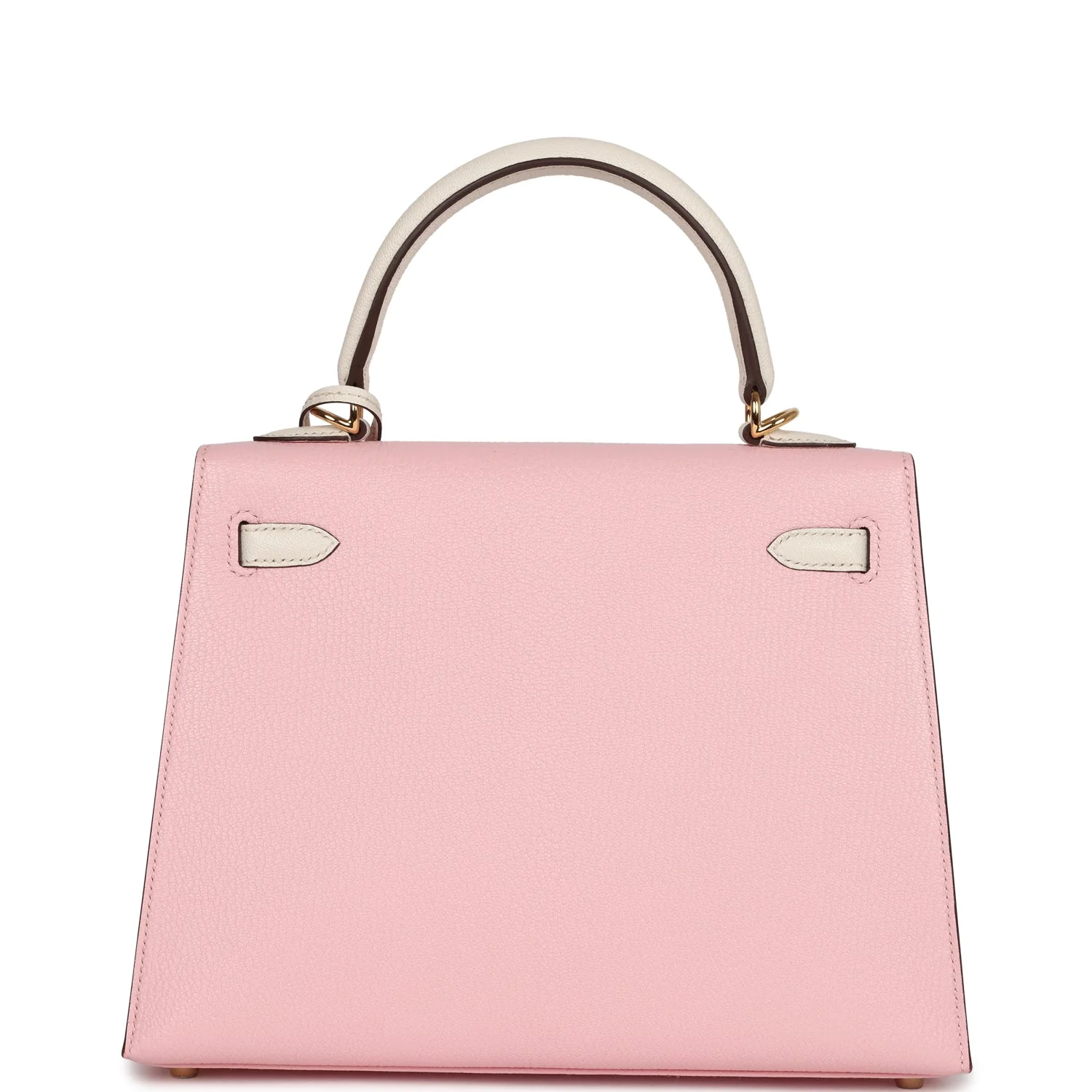 Replicate Hermes Special Order (HSS) Kelly Sellier 25 Rose Sakura and Nata Chevre Gold Hardware(1:1 replica)