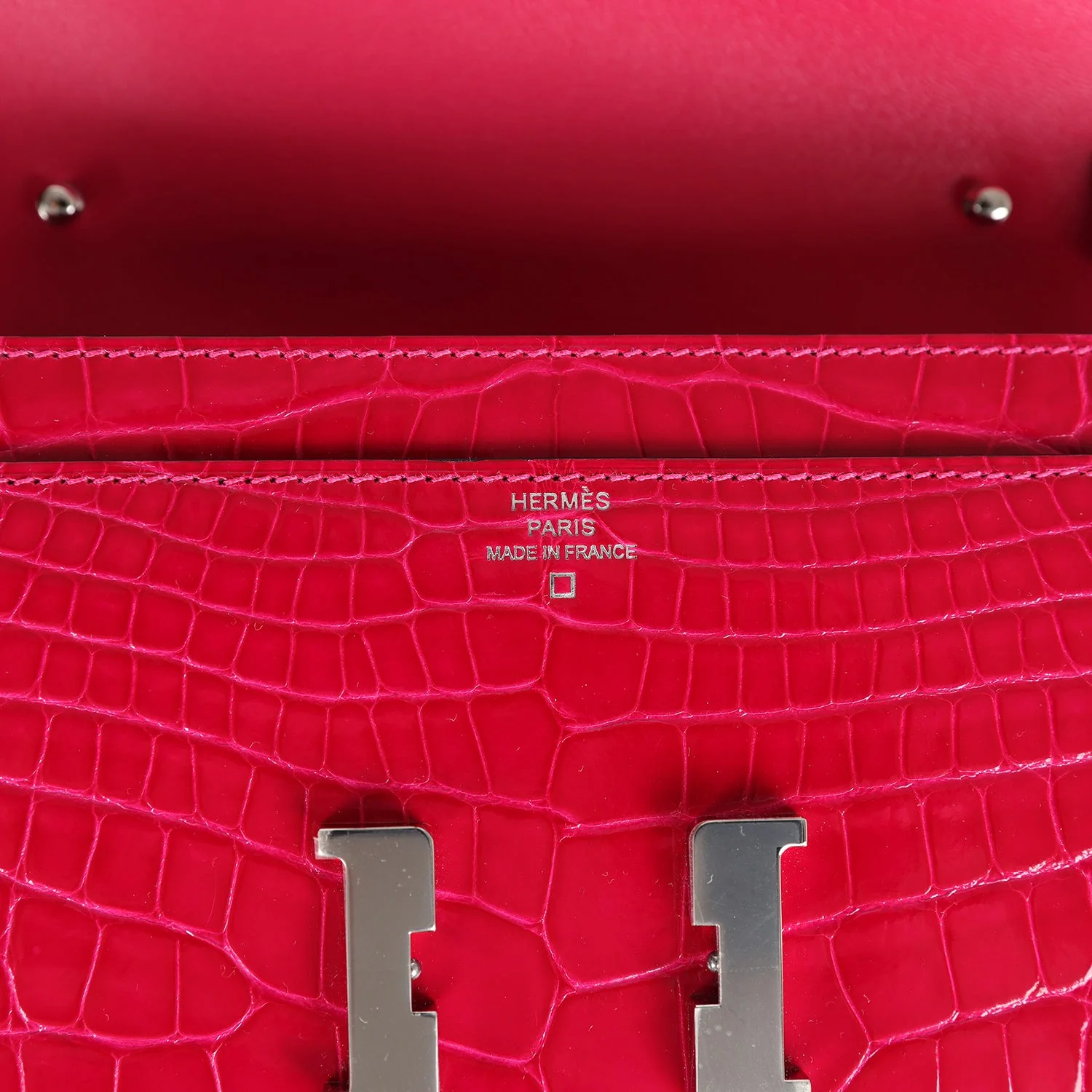 Replicate Hermes Constance Wallet To Go Rose Mexico Shiny Alligator Palladium Hardware(1:1 replica)