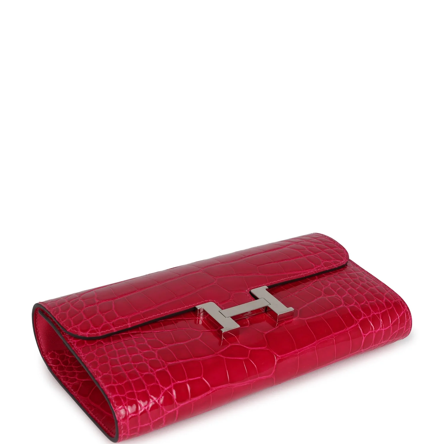 Replicate Hermes Constance Wallet To Go Rose Mexico Shiny Alligator Palladium Hardware(1:1 replica)