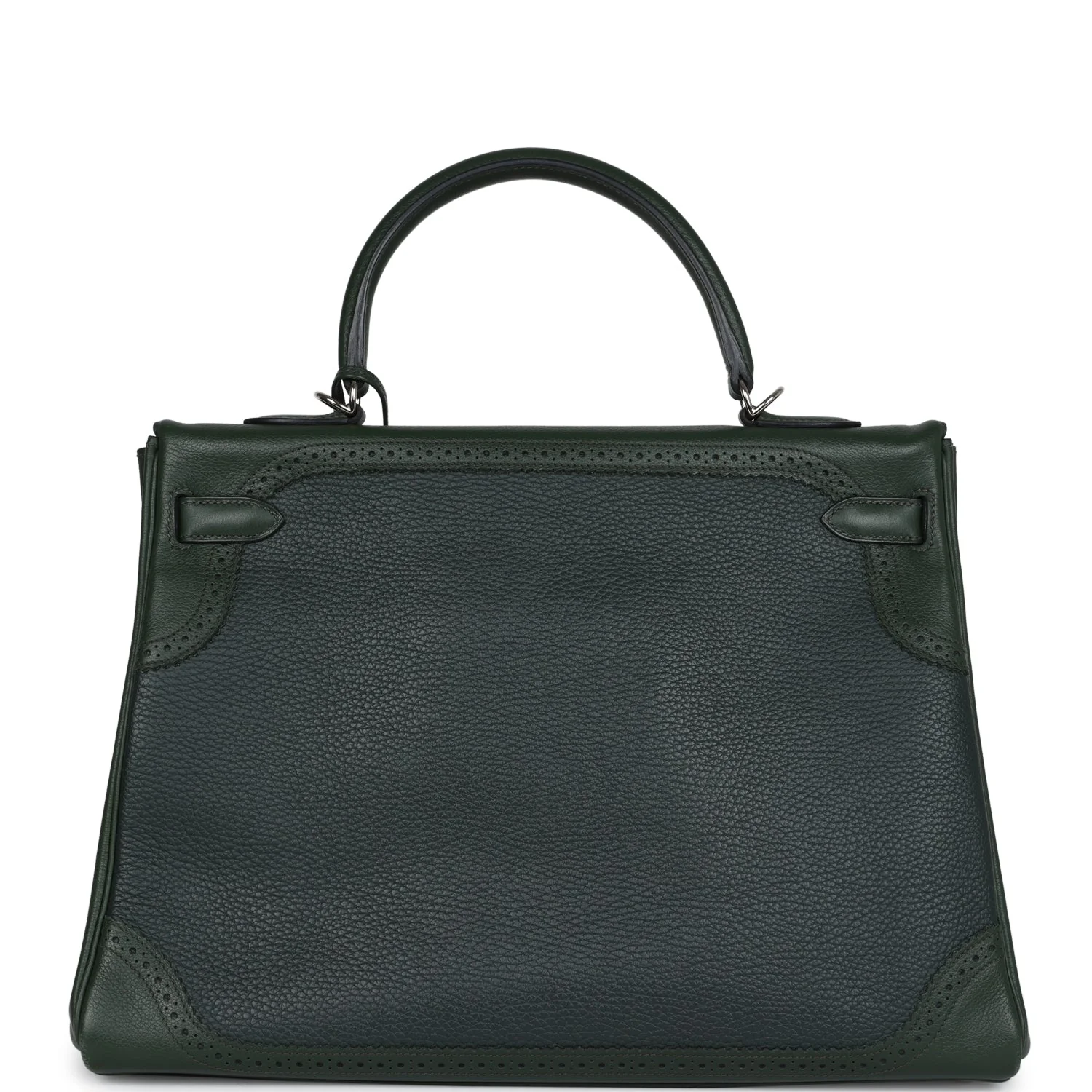 Replicate Hermes Ghillies Kelly 35 Retourne Vert Fonce Clemence and Vert Anglais Evercolor Palladium Hardware(1:1 replica)