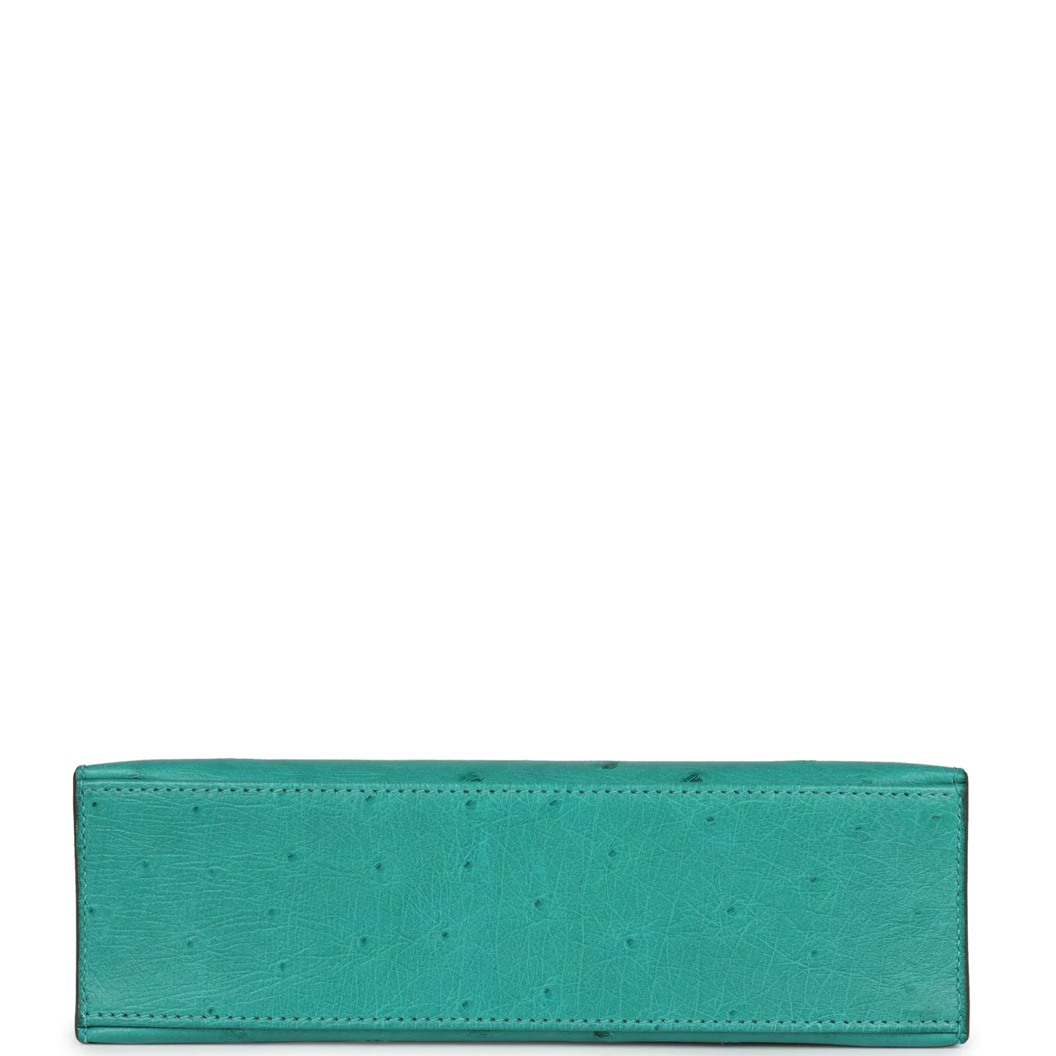 Replicate Hermes Kelly Pochette Vert Verone Ostrich Gold Hardware(1:1 replica)