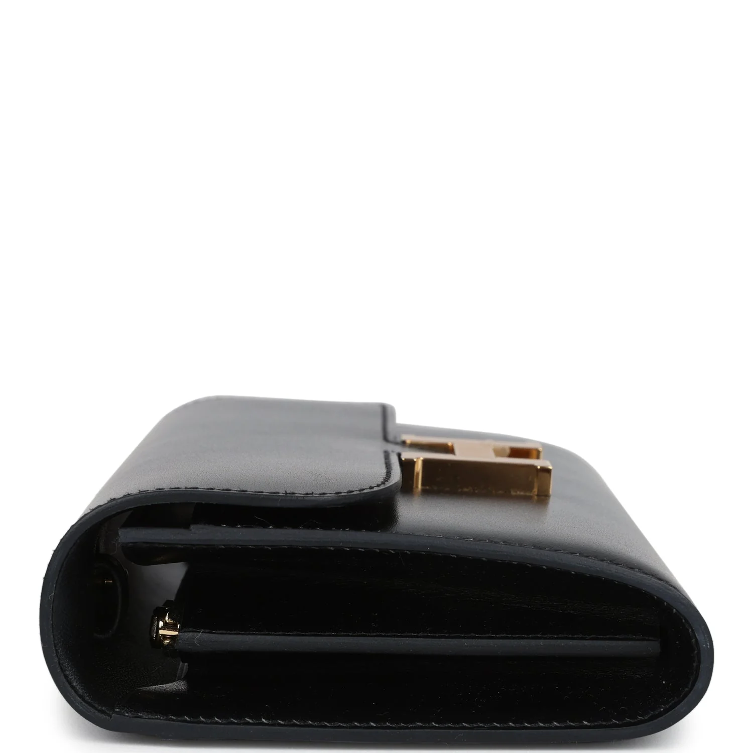 Replicate Hermes Constance Wallet To Go Black Box Gold Hardware(1:1 replica)