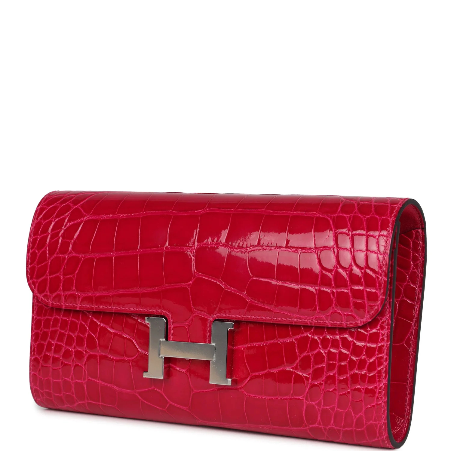 Replicate Hermes Constance Wallet To Go Rose Mexico Shiny Alligator Palladium Hardware(1:1 replica)