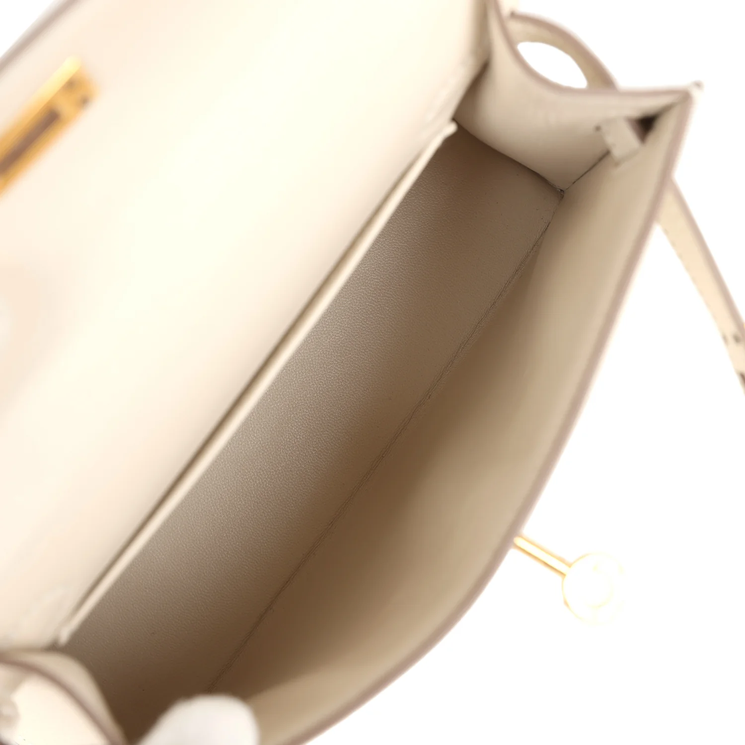 Replicate Hermes Kelly Sellier 20 Craie Epsom Gold Hardware(1:1 replica)
