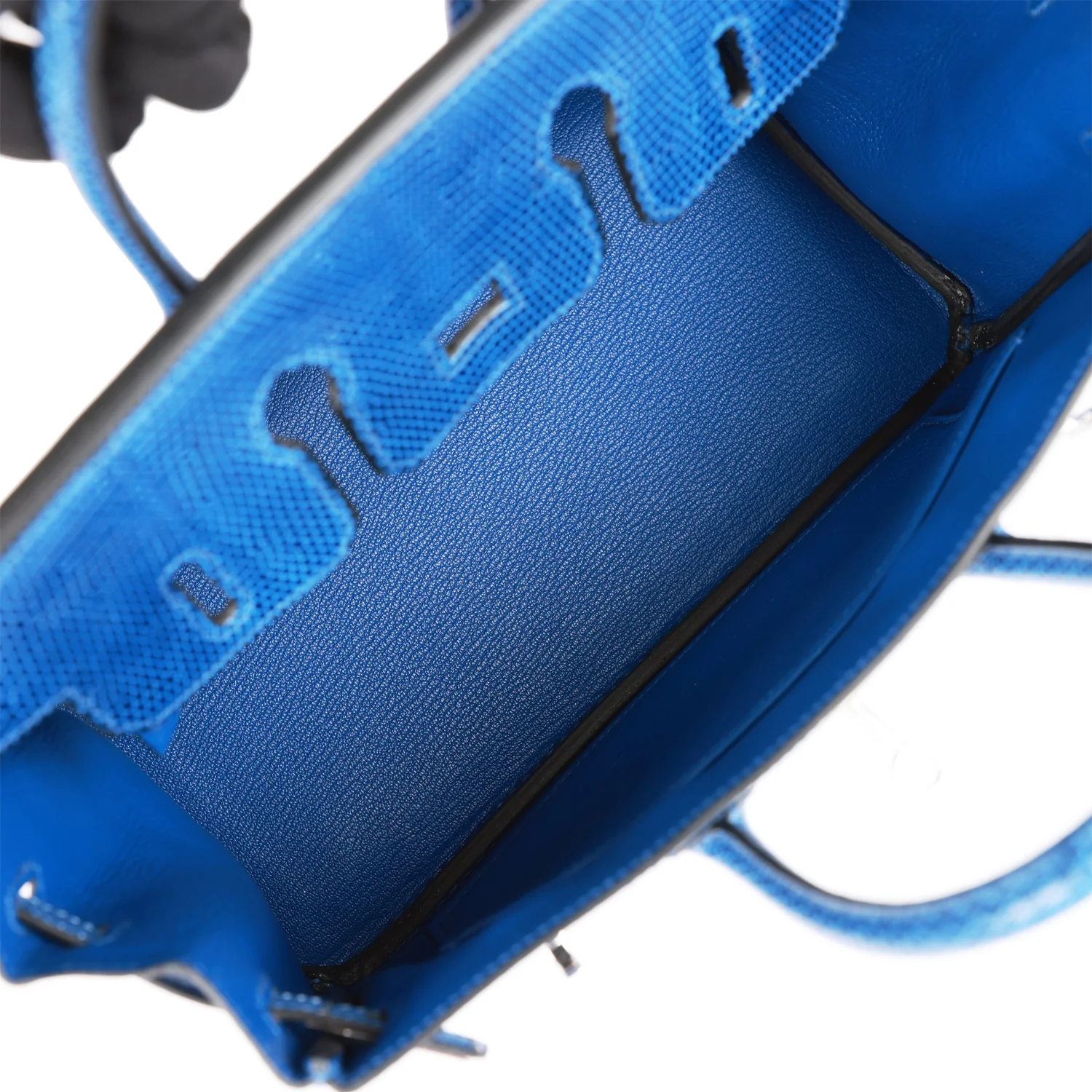 Replicate Hermes Birkin 25 Bleu Saphir Lizard Palladium Hardware(1:1 replica)