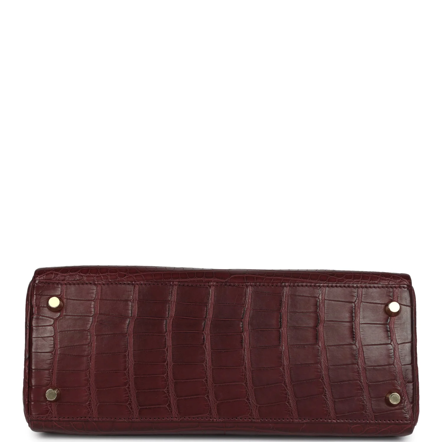 Replicate Hermes Kelly Retourne 28 Bordeaux Matte Alligator Gold Hardware(1:1 replica)
