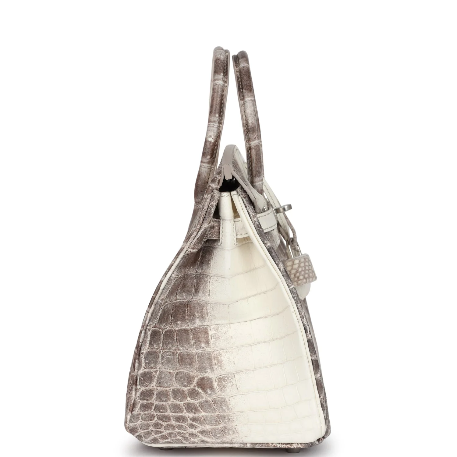 Replicate Hermes Birkin 25 Himalaya Niloticus Crocodile Palladium Hardware(1:1 replica)