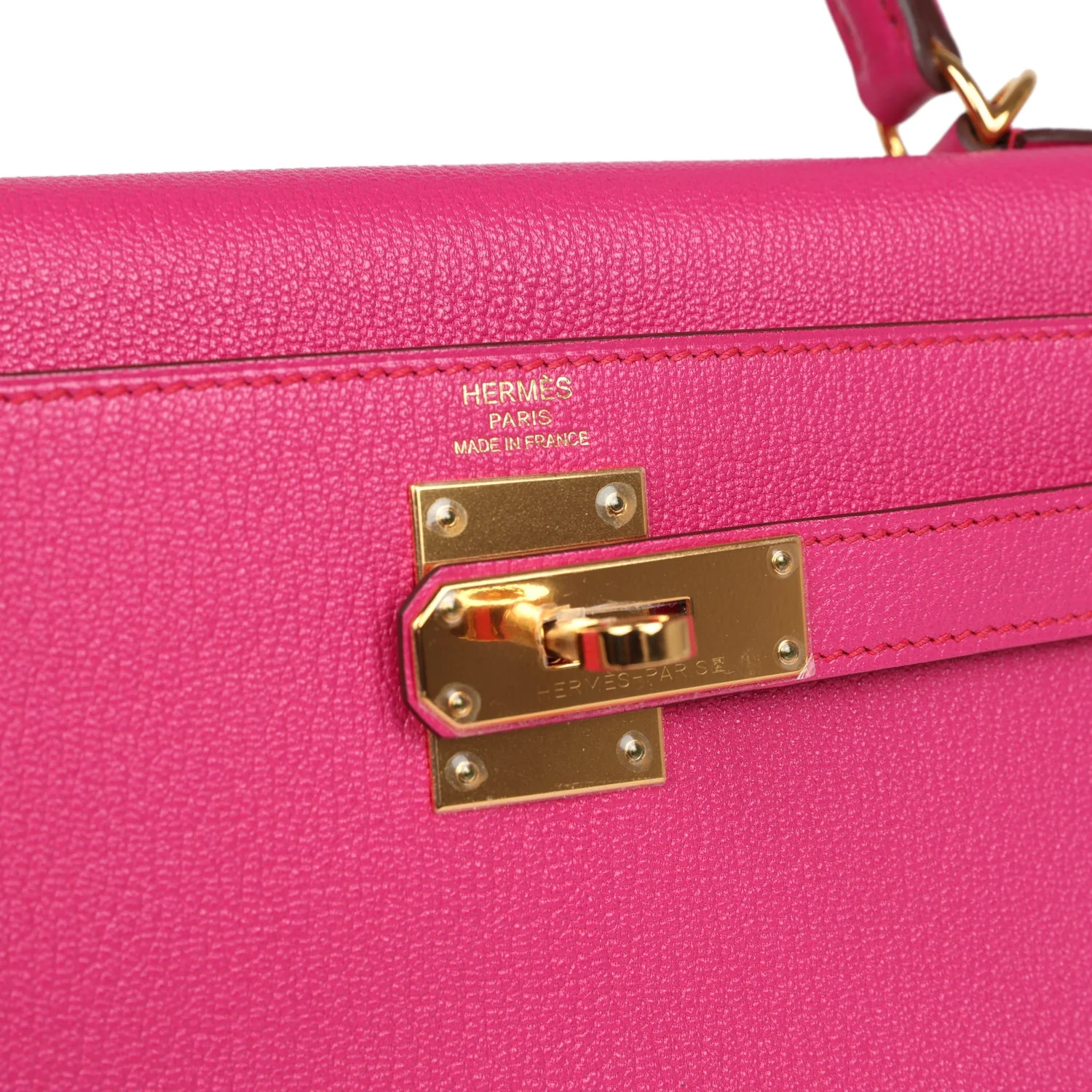 Replicate Hermes Kelly Retourne 28 Rose Shocking Chevre Gold Hardware(1:1 replica)