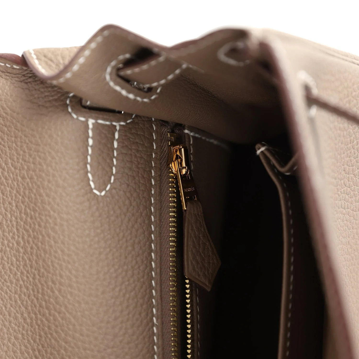Replicate Hermes Kelly Retourne 25 Etoupe Togo Gold Hardware(1:1 replica)