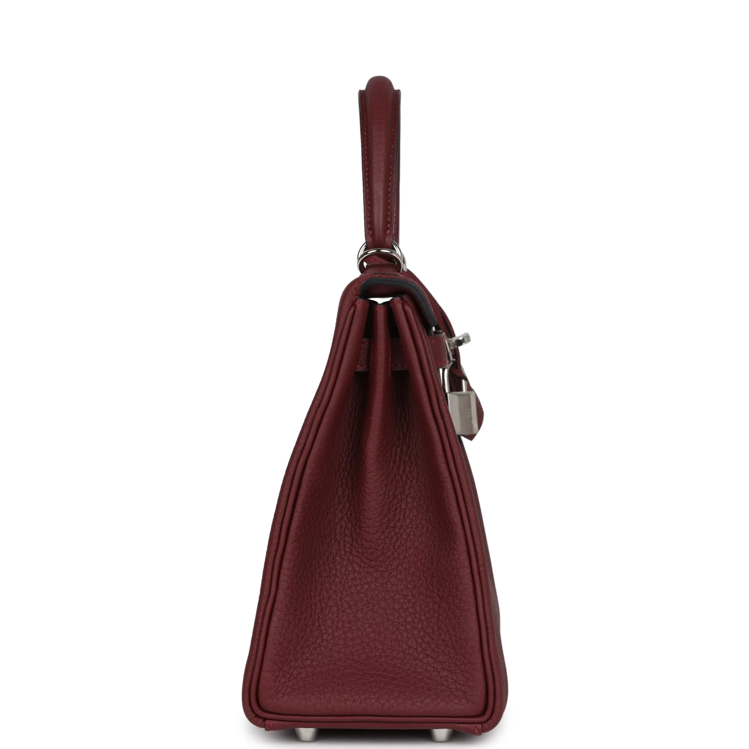 Replicate Hermes Kelly Retourne 25 Rouge H Togo Palladium Hardware(1:1 replica)