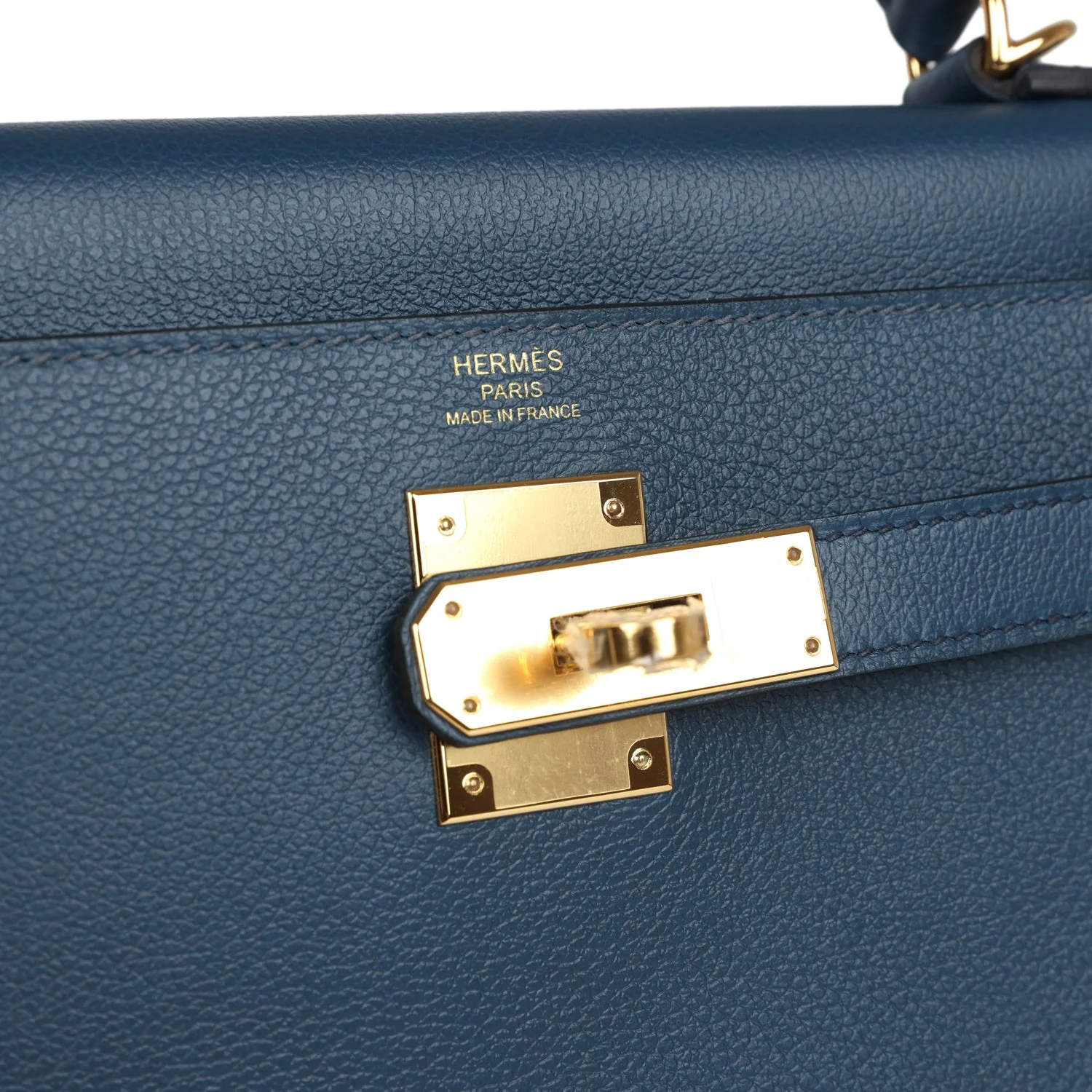Replicate Hermes Kelly Retourne 28 Deep Bleu Evercolor Gold Hardware(1:1 replica)