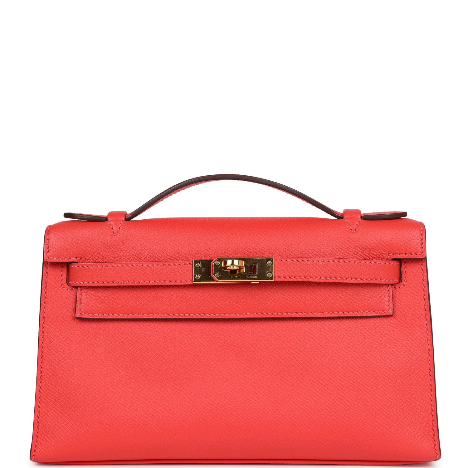 Replicate Hermes Kelly Pochette Rose Jaipur Epsom Gold Hardware(1:1 replica)