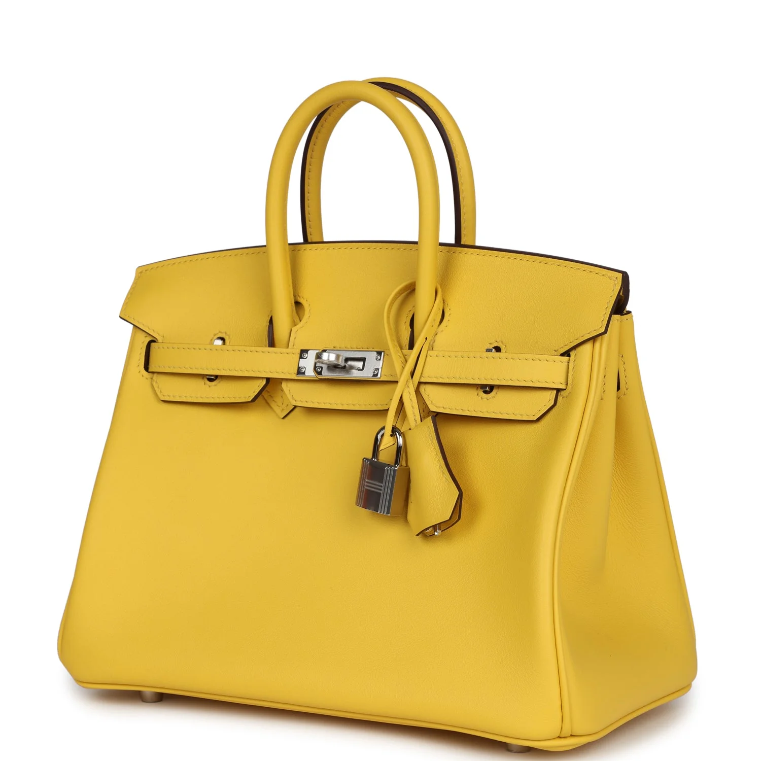 Replicate Hermes Birkin 25 Jaune de Naples Swift Palladium Hardware(1:1 replica)