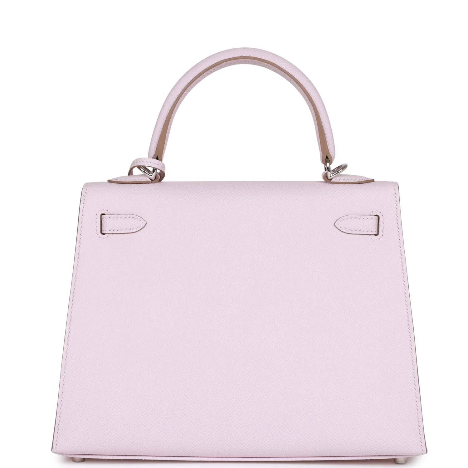 Replicate Hermes Kelly Sellier 25 Mauve Pale Epsom Palladium Hardware(1:1 replica)