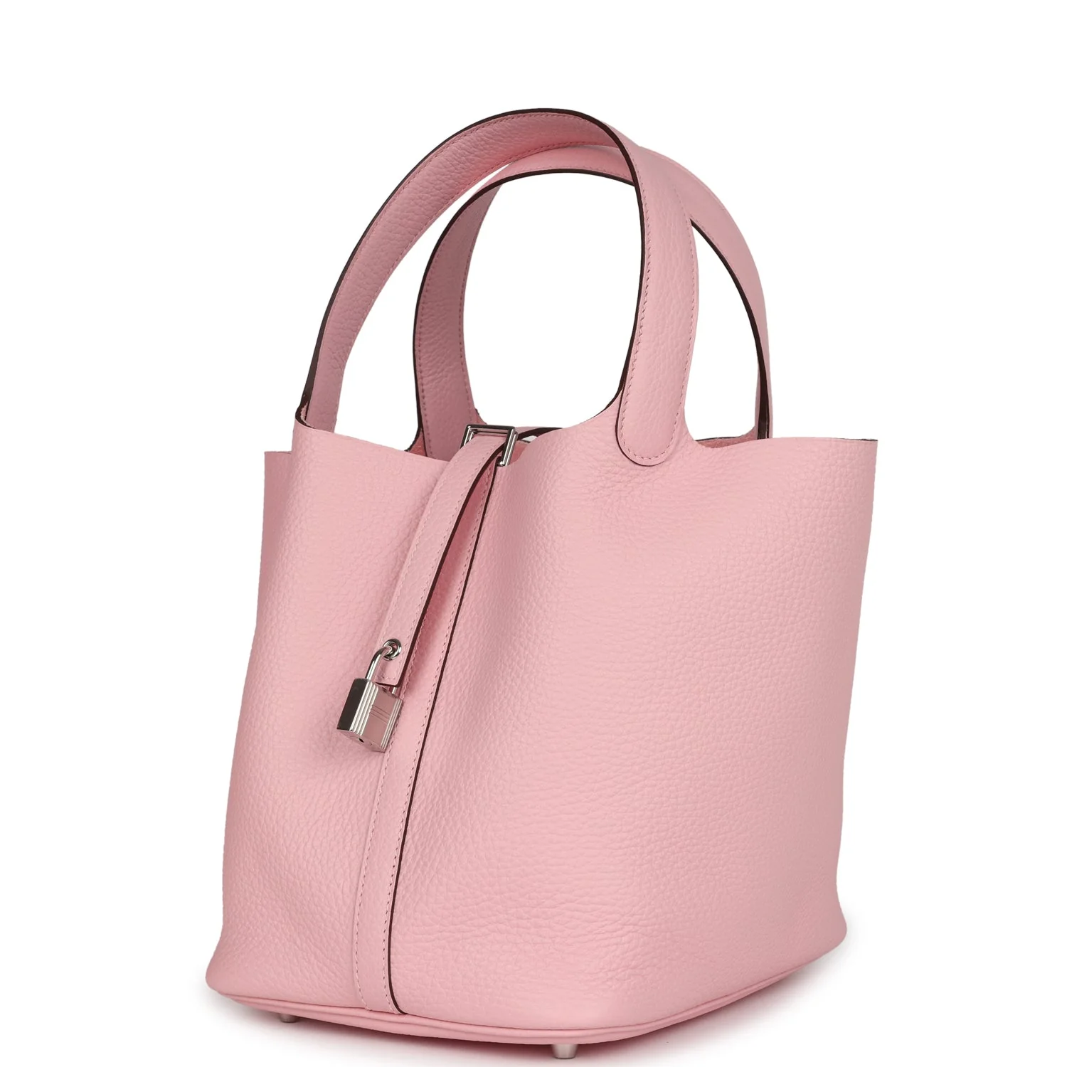 Replicate Hermes Picotin Lock 22 Rose Azalee Clemence Palladium Hardware(1:1 replica)