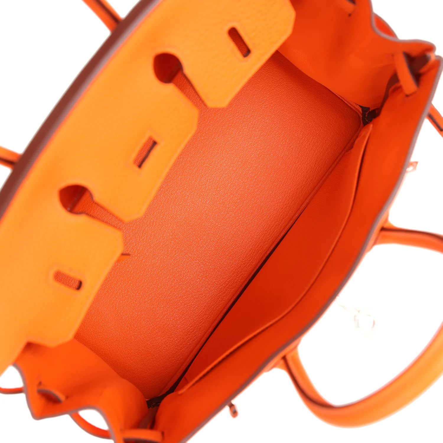 Replicate Hermes Birkin 25 Orange Minium Togo Palladium Hardware(1:1 replica)