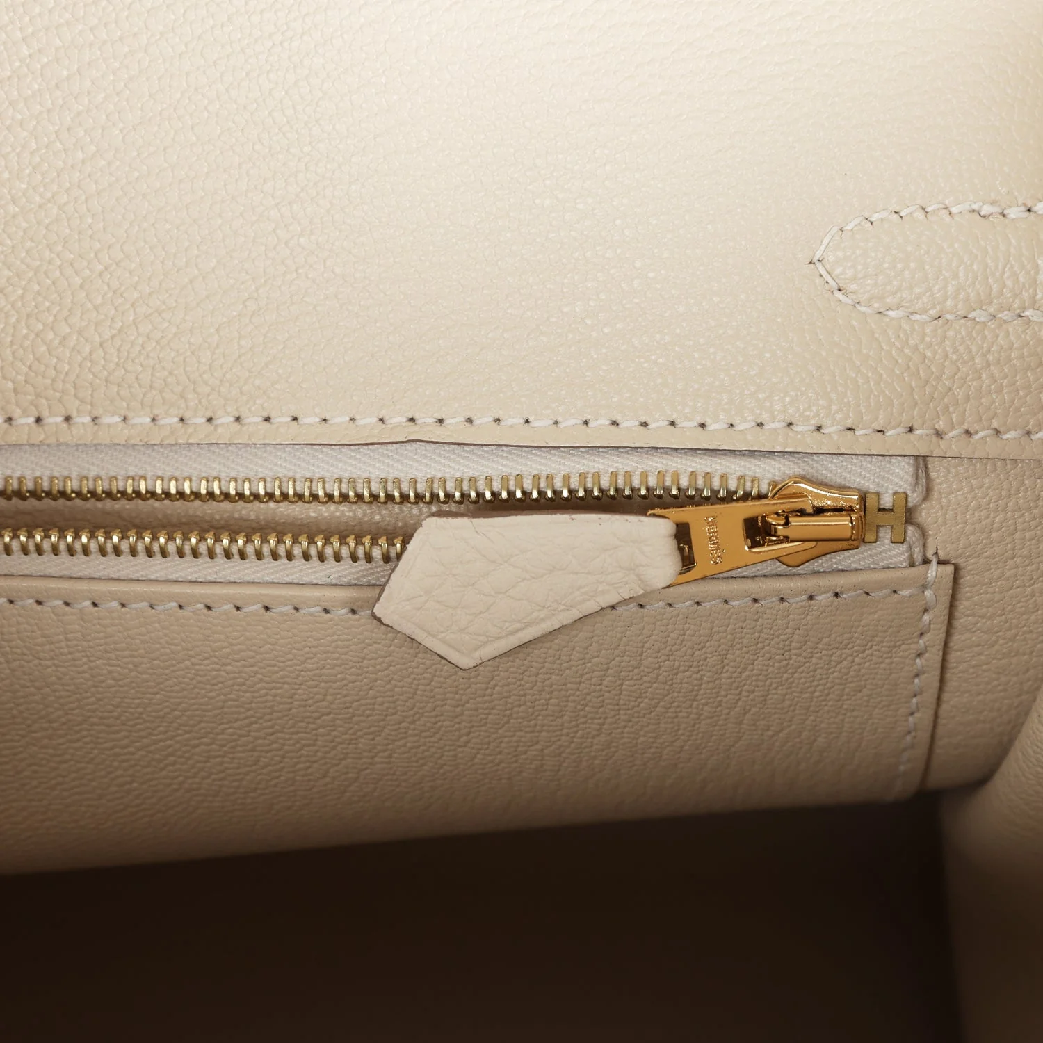 Replicate Hermes Birkin 25 Craie Togo Gold Hardware(1:1 replica)