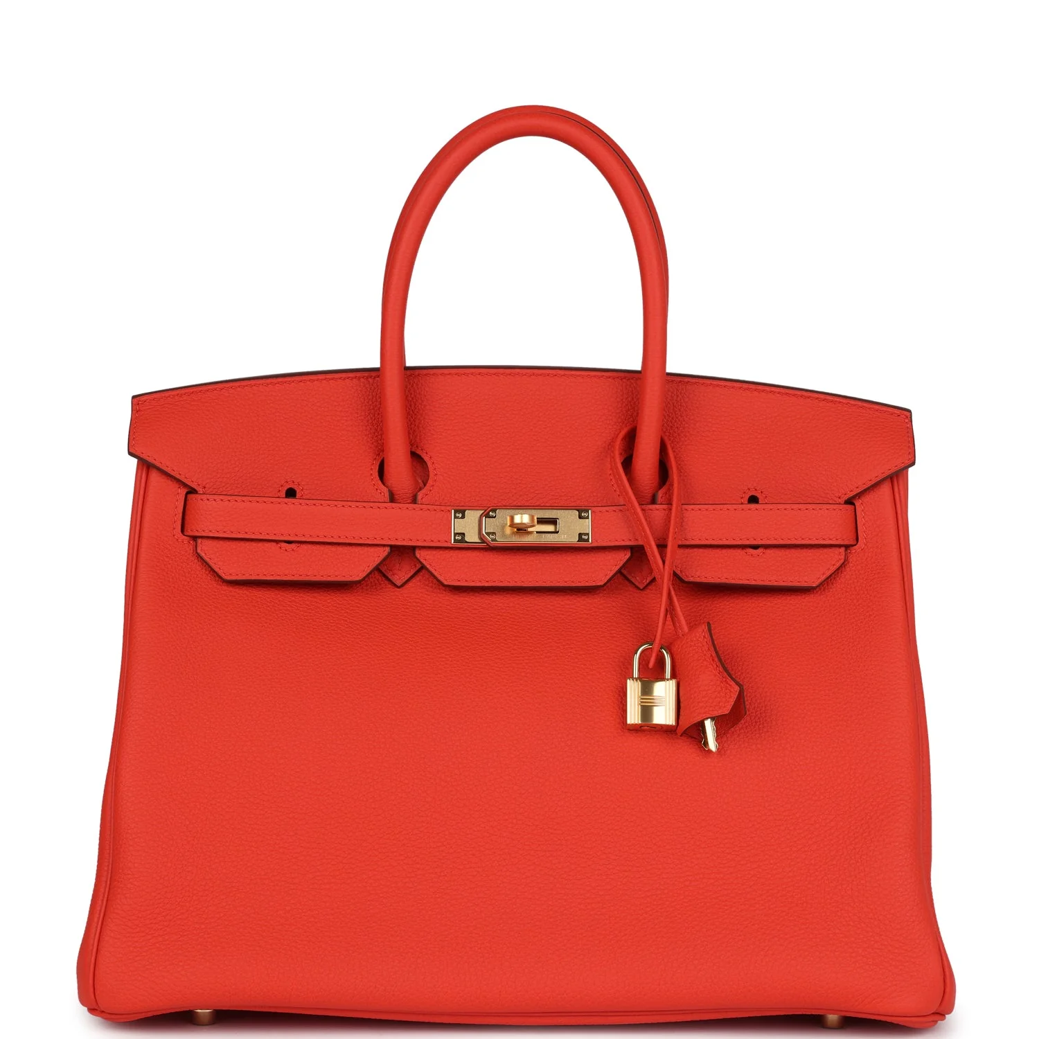 Replicate Hermes Birkin 35 Capucine Togo Gold Hardware(1:1 replica)