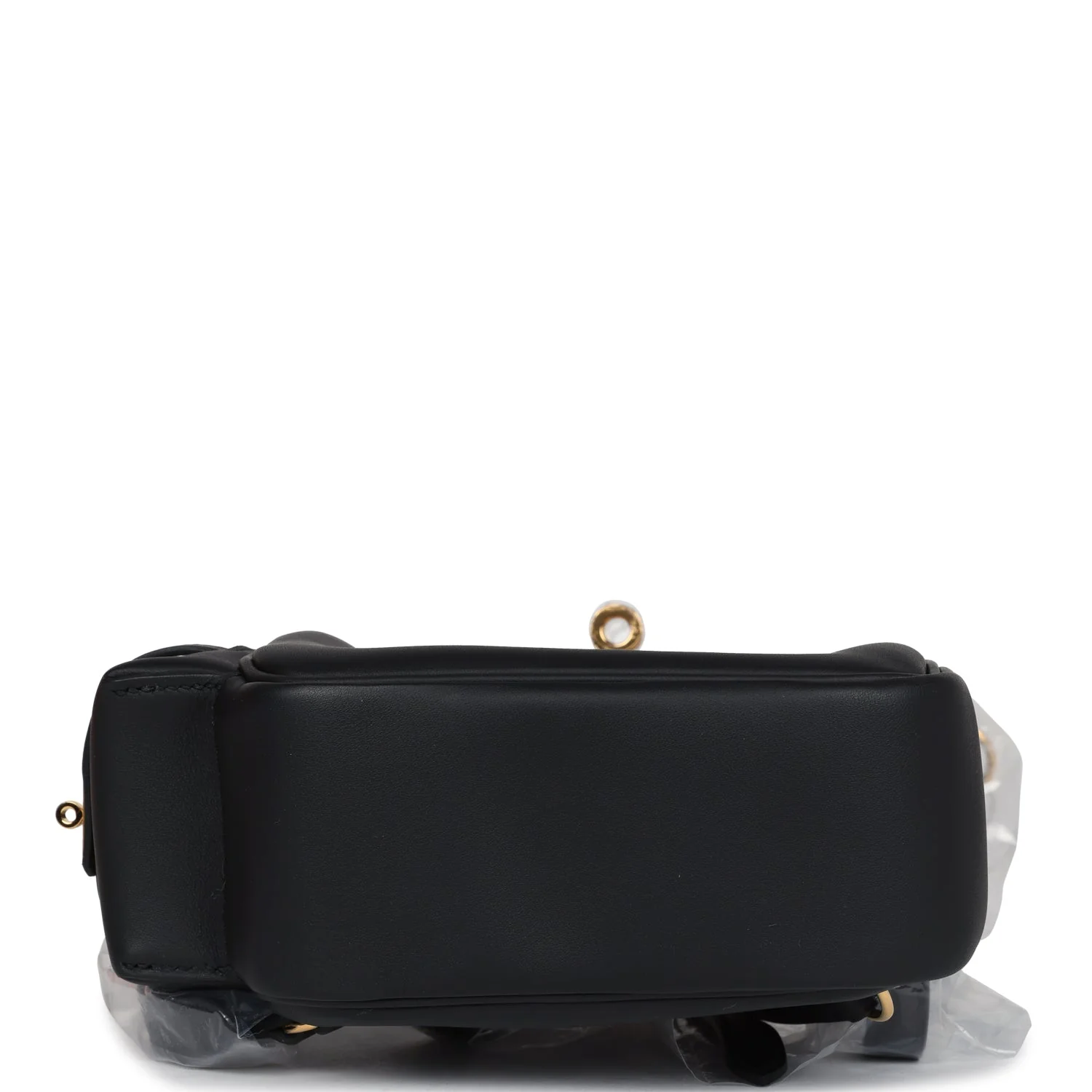 Replicate Hermes Mini Kelly Jump Backpack Black Swift Gold Hardware(1:1 replica)