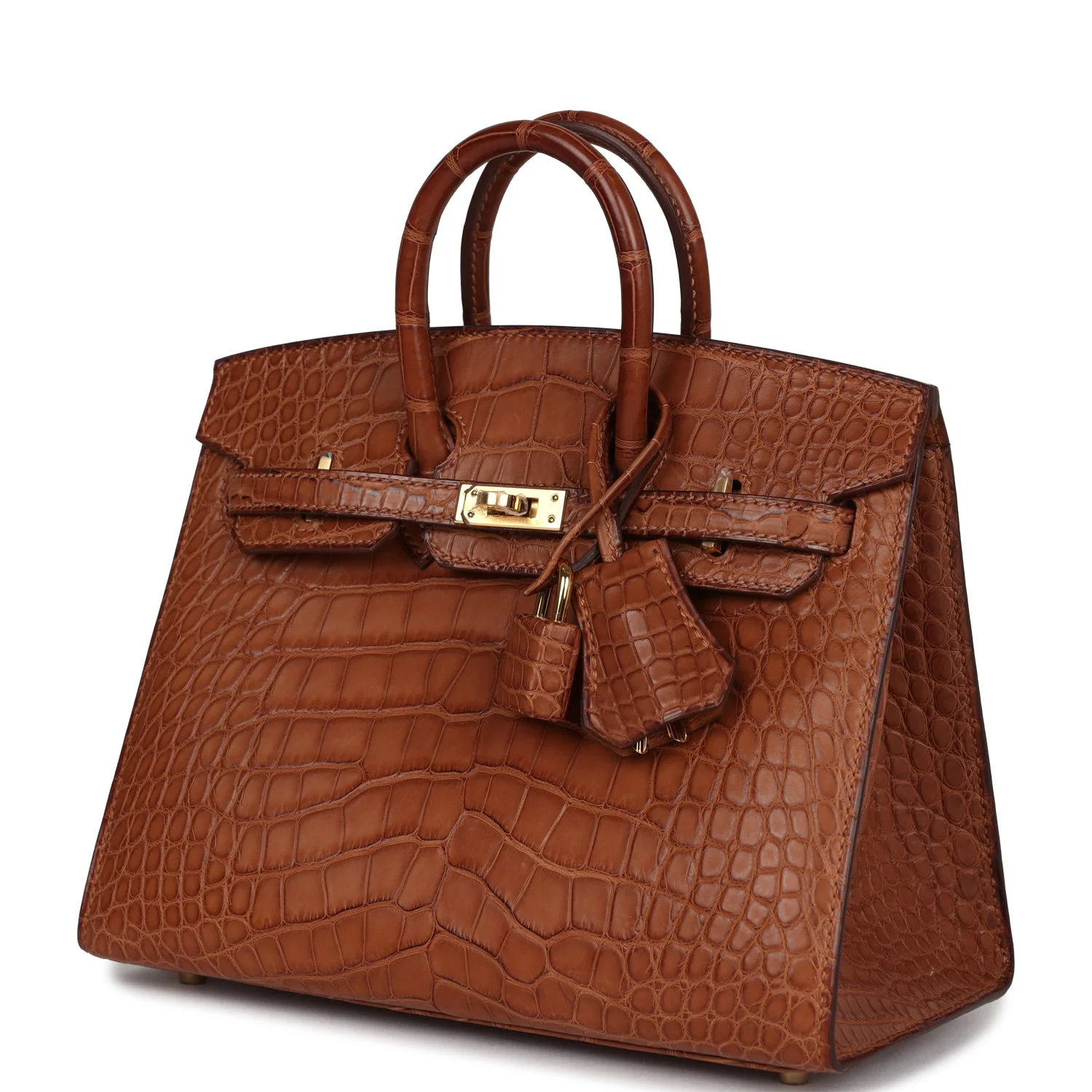 Replicate Hermes Birkin Sellier 20 Gold Matte Alligator Gold Hardware(1:1 replica)