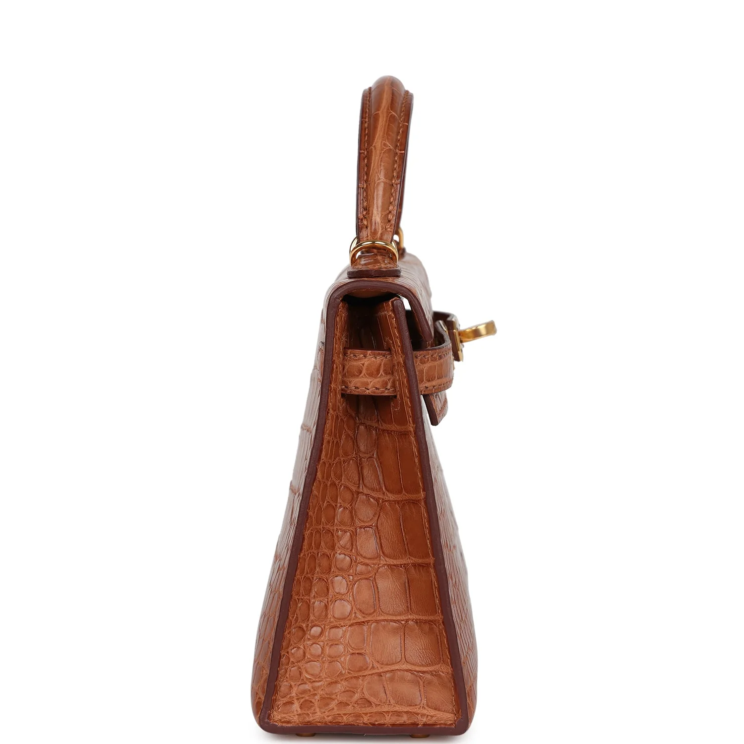 Replicate Hermes Kelly Sellier 20 Gold Matte Alligator Gold Hardware(1:1 replica)